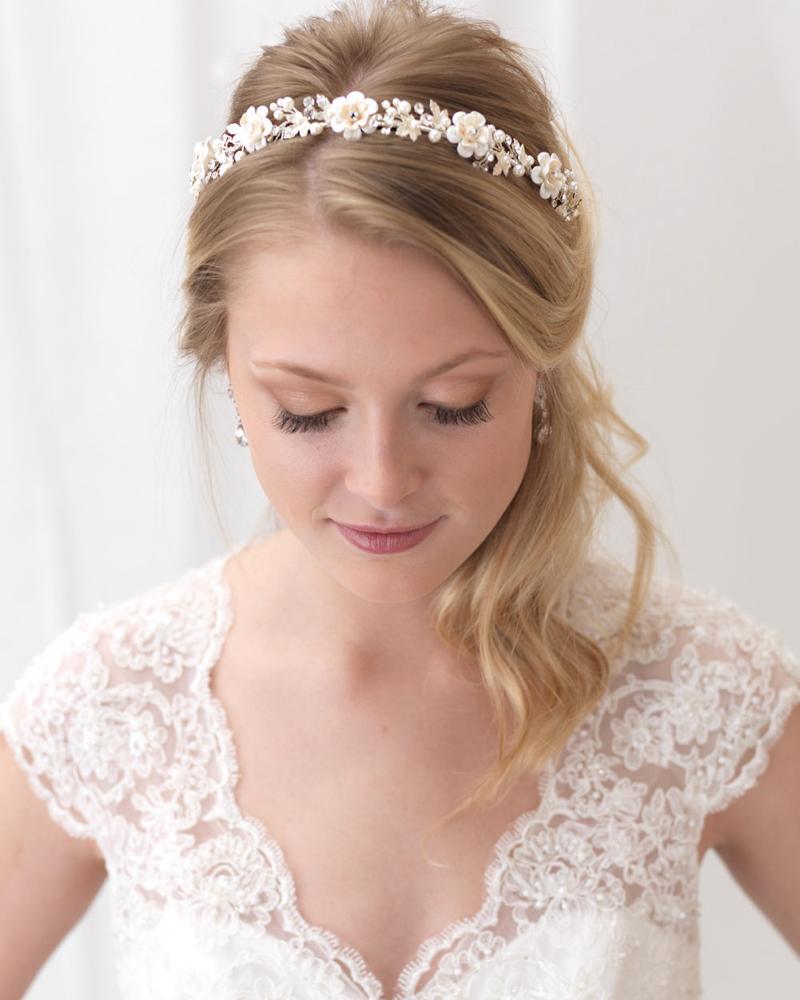Emma Floral Headband for Women - Elegant Hair Accessory for Weddings, Parties & Everyday Wear | Adjustable & Comfortable Head Wrap