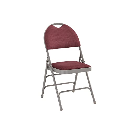 Burgundy Fabric/Gray Frame