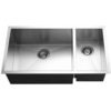 Hamat PRI 3318DR Undermount Stainless Steel 70/30 Double Bowl Kitchen Sink with Right Prep Bowl - Perfect for Food Prep, Dishwashing & Modern Kitchen Renovations