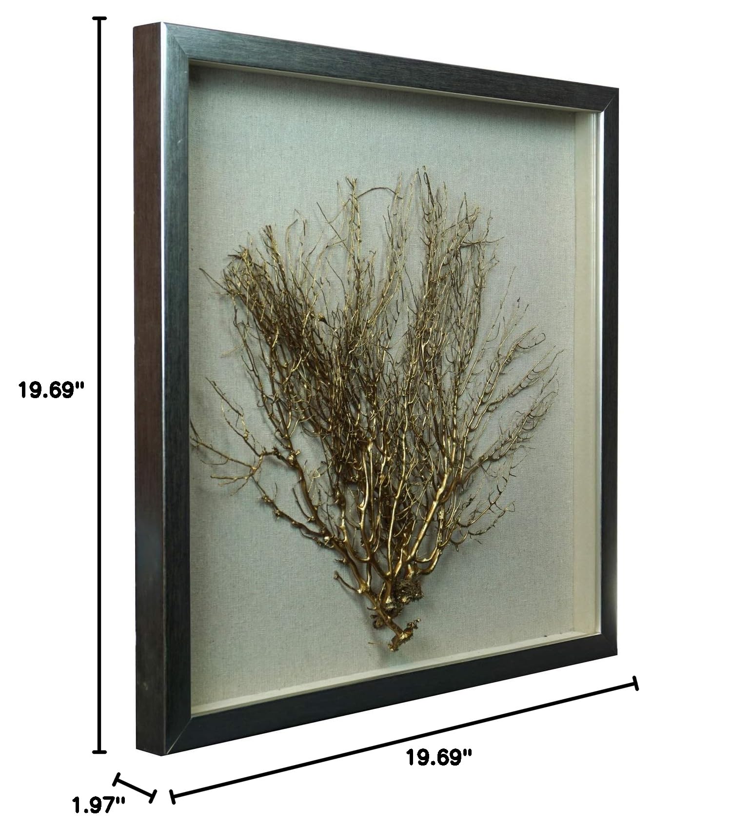 Golden Roots Shadow Box Wall Decor - Handmade 3D Wooden Art for Home & Office - Perfect for Living Room, Bedroom, and Gift Giving