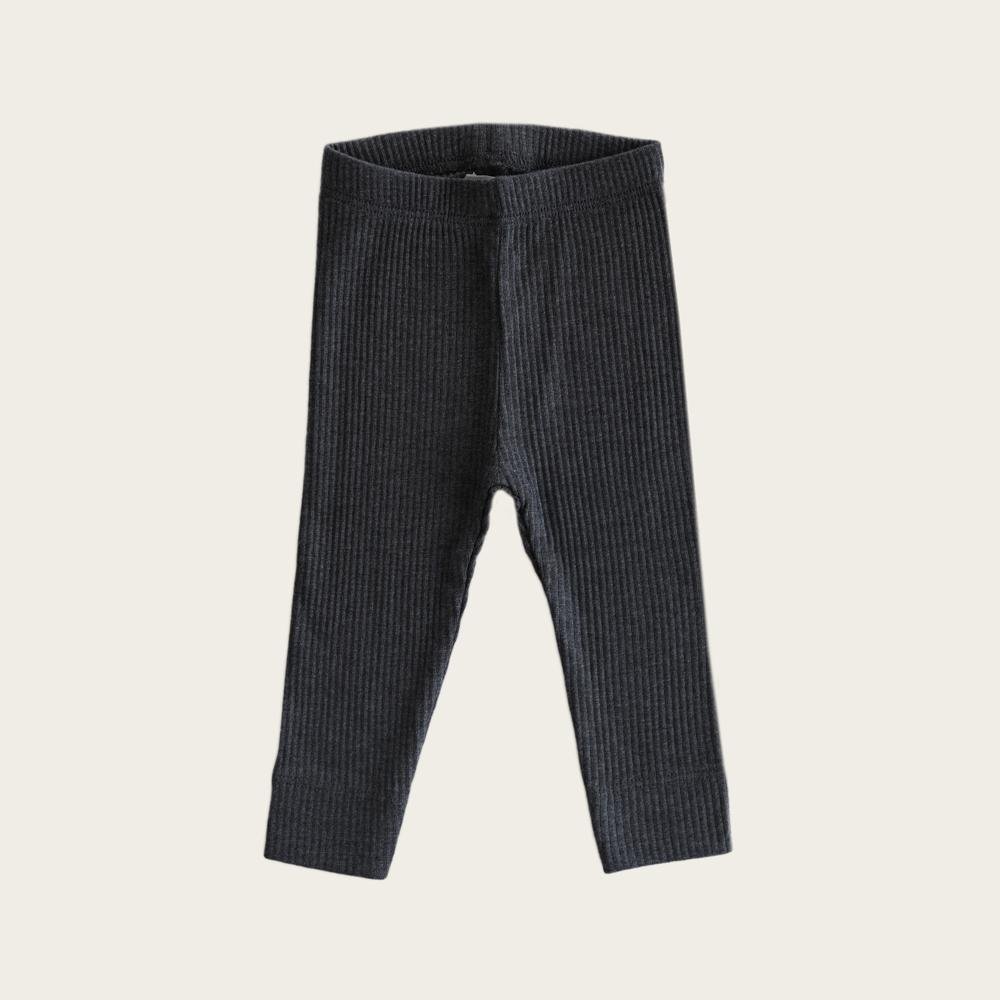 Premium Cotton Modal Leggings for Women - Soft High Waist Yoga Pants, Dark Grey Marle - Perfect for Workout, Lounge & Everyday Wear