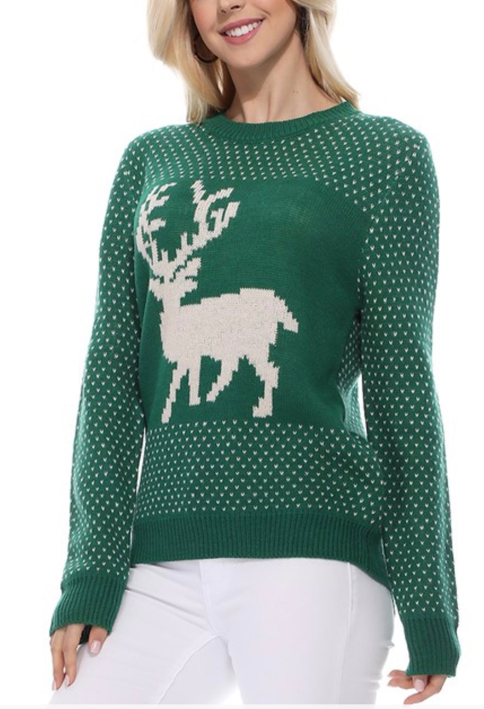 Festive Rudolph Christmas Sweater for Men & Women - Cozy Holiday Pullover with Reindeer Design - Perfect for Xmas Parties, Family Gatherings & Ugly Sweater Contests