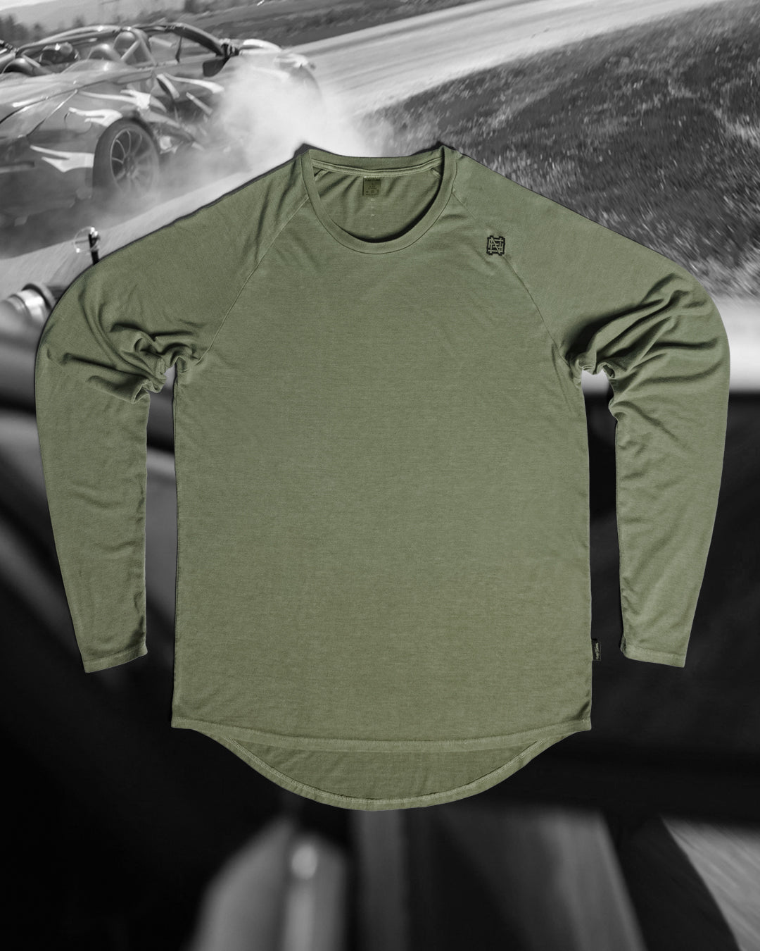 Men's Moto Long Sleeve Shirt in Olive Green - Stylish Biker Jacket for Motorcycle Riding & Casual Outfits