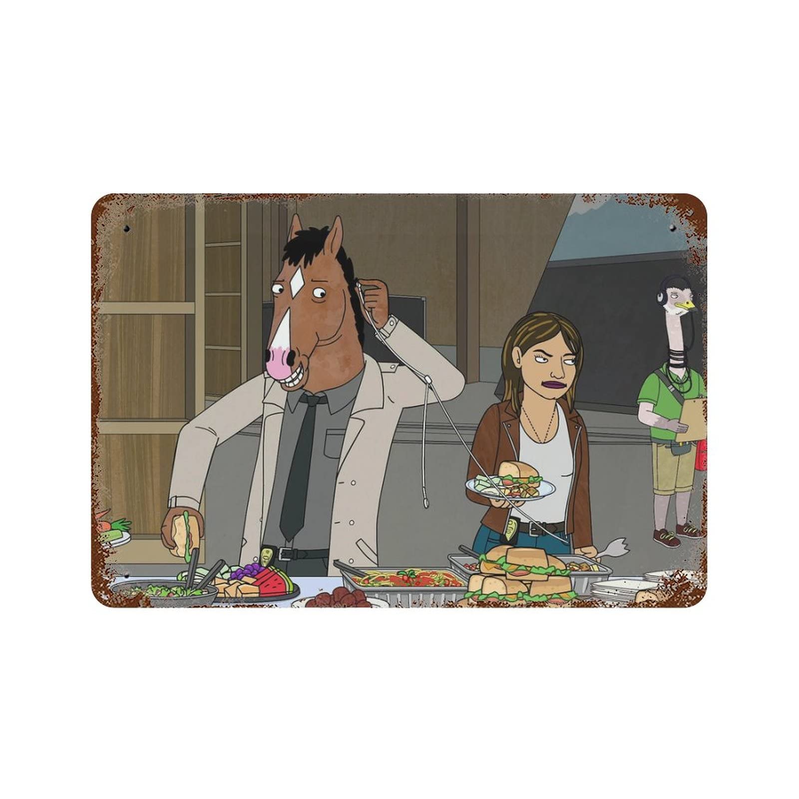 Bojack Horseman & Gina Canvas Wall Art Poster - Modern Decorative Painting for Living Room & Bedroom - Premium Printed Family Home Decor - Perfect for TV Shows Fans & Anime Lovers