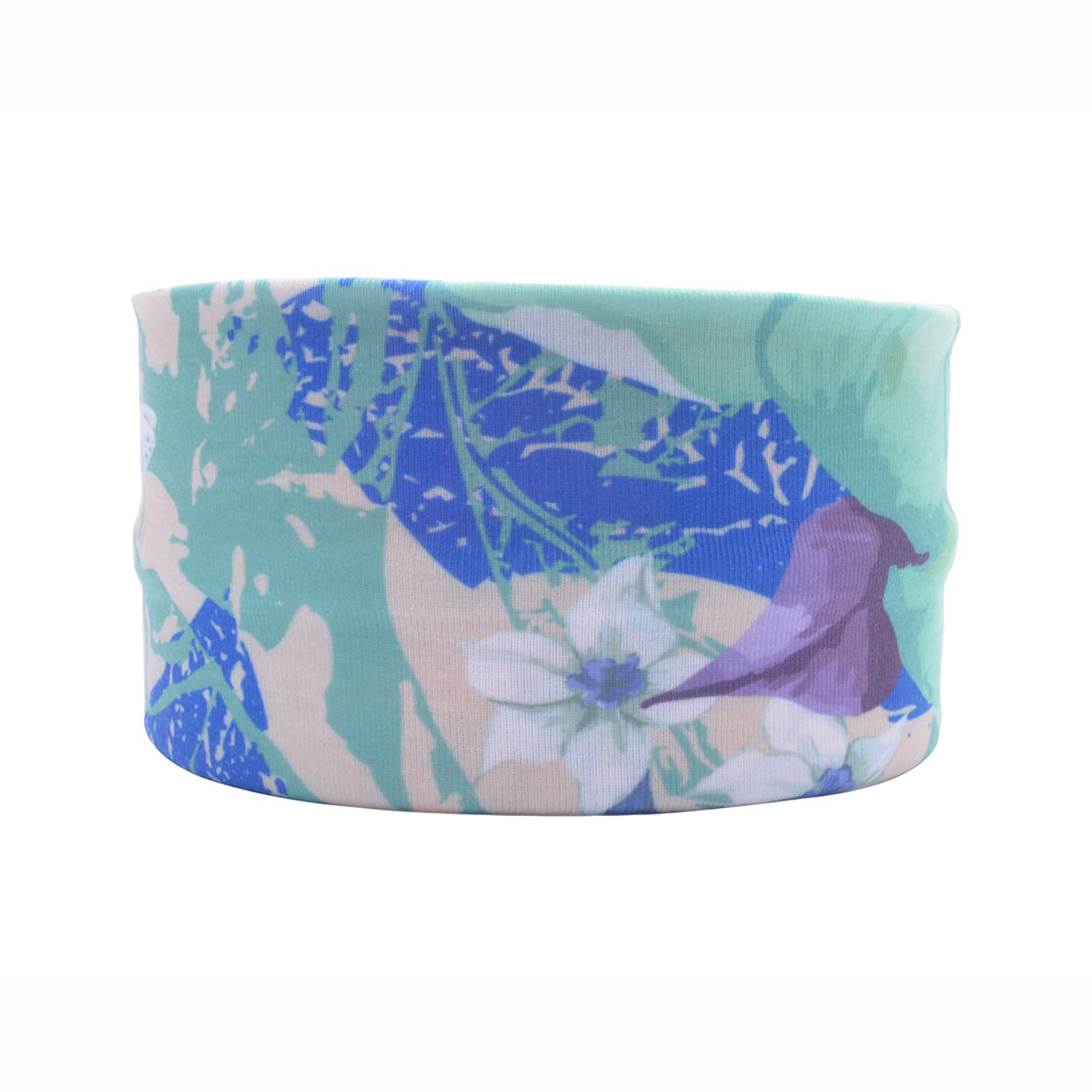 CowCow Women's Aquamarine Roses Pattern Non-Slip Workout & Yoga Headband - Perfect for Gym, Running, Pilates and Sports Activities