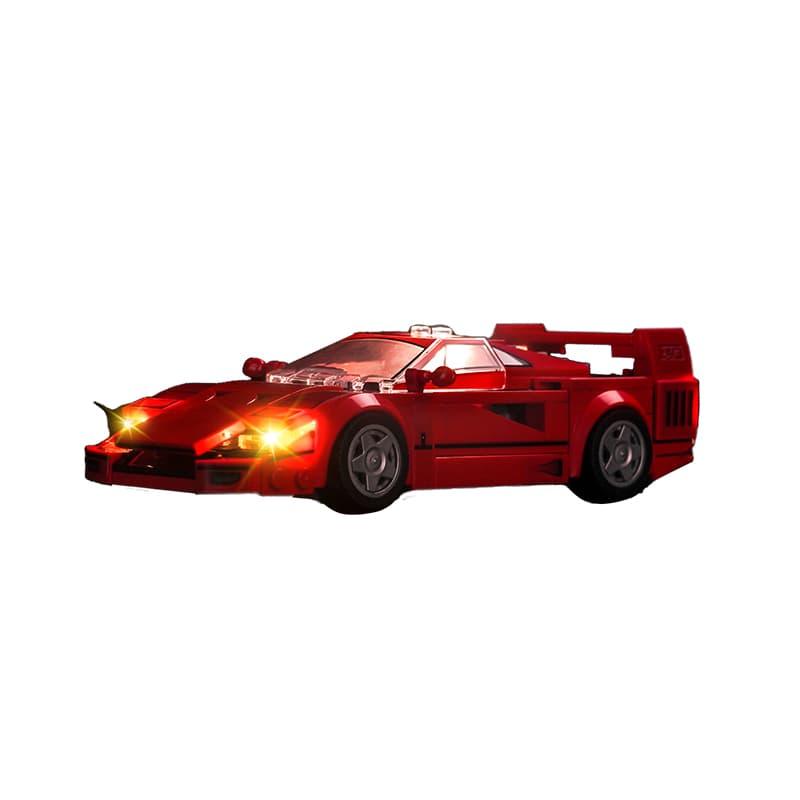 LEGO Speed Champions Ferrari F40 Supercar 76934 Light Kit - LED Building Blocks Lighting Set for Car Models - Perfect for Display & Nighttime Showcase