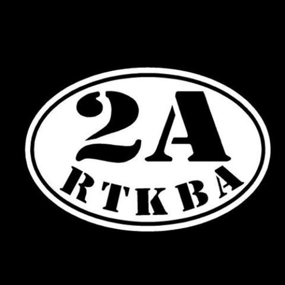 Cartat2s 2A RTKBA Vinyl Decal - 6x4 Inch 2nd Amendment Right to Keep and Bear Arms Sticker for Car, Truck Window, Wall & Toolbox - Choose Your Color (Matte Black) - Perfect for Gun Rights Supporters & Patriotic Decor