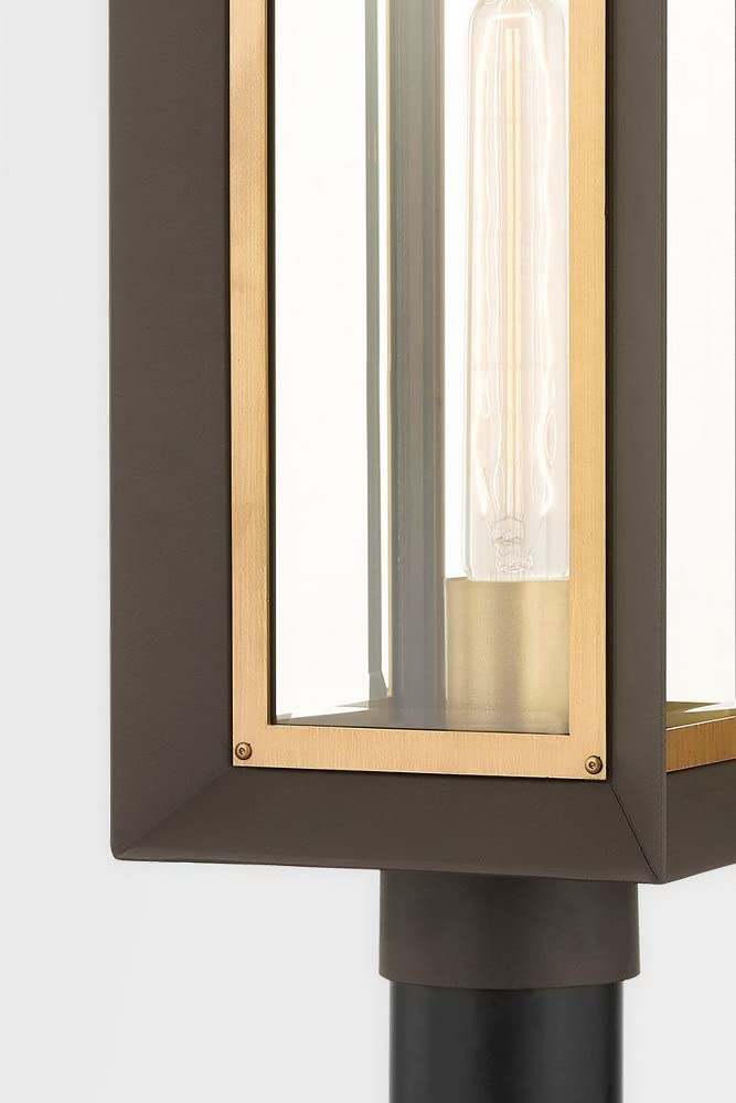 Modern Outdoor Post Mount Light - Troy Lighting Lowry 1-Light Fixture, 17