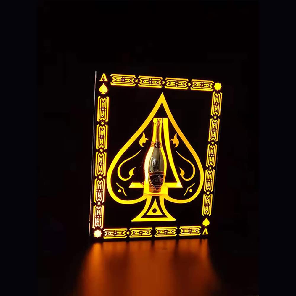 Rechargeable LED Light Up Wine Bottle Holder - Champagne & Cocktail Display Stand with Bright Lights for Bars, Clubs, Disco Parties & Home Decor - Perfect Gift for Wine Lovers & Entertaining Guests