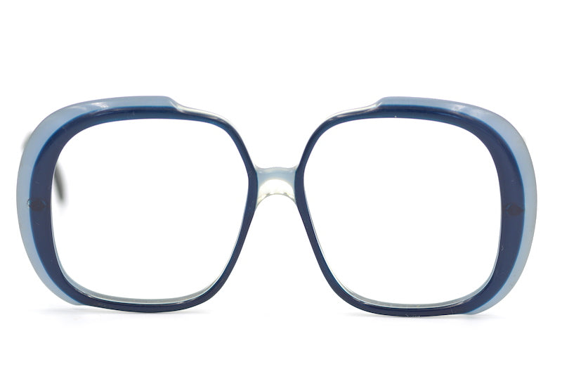 Vintage 70s Blue Square WM Sunglasses - Retro Fashion Sunglasses for Men & Women - Perfect for Outdoor Activities, Beach, and Music Festivals