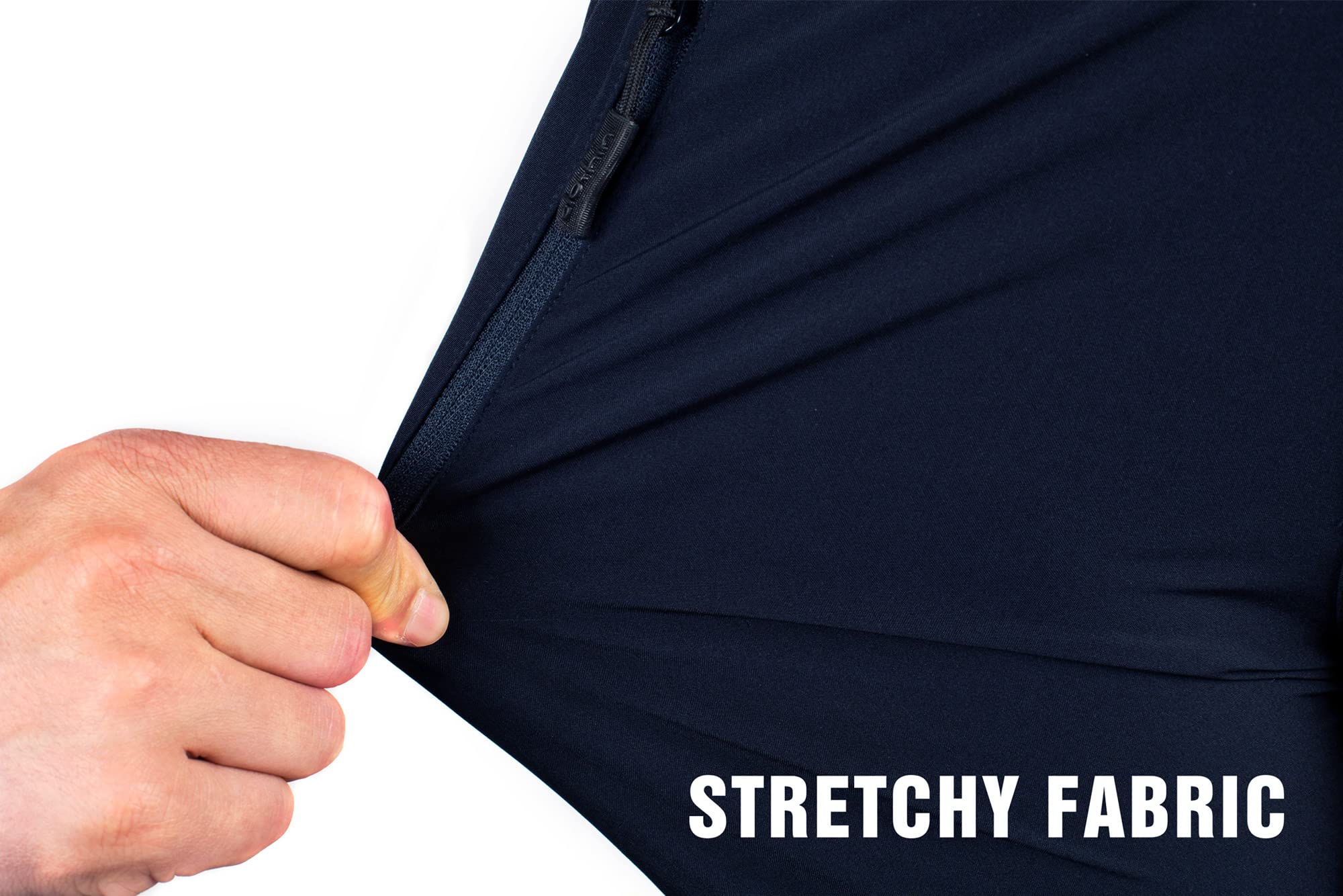 **Men's Lightweight Elastic Waist Sweatpants with Drawstring & Zipper Pockets - Breathable Athletic Joggers for Hiking, Casual Wear, Travel & Gym**
