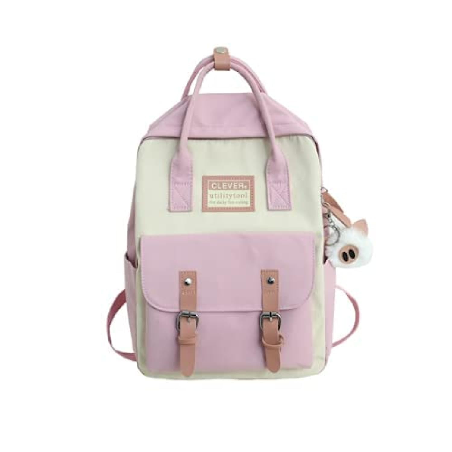 GGOOB Cute Kawaii Aesthetic Backpack for School - Pink | Stylish Laptop Bag for Women & Girls | Perfect for College, Travel & Everyday Use