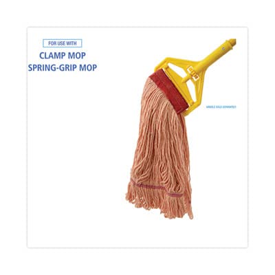 Boardwalk BWK503OR Super Loop Cotton/Synthetic Fiber Wet Mop Head - Large, Orange (12/Carton) - Heavy Duty Commercial Cleaning for Floors, Kitchens, and Restaurants