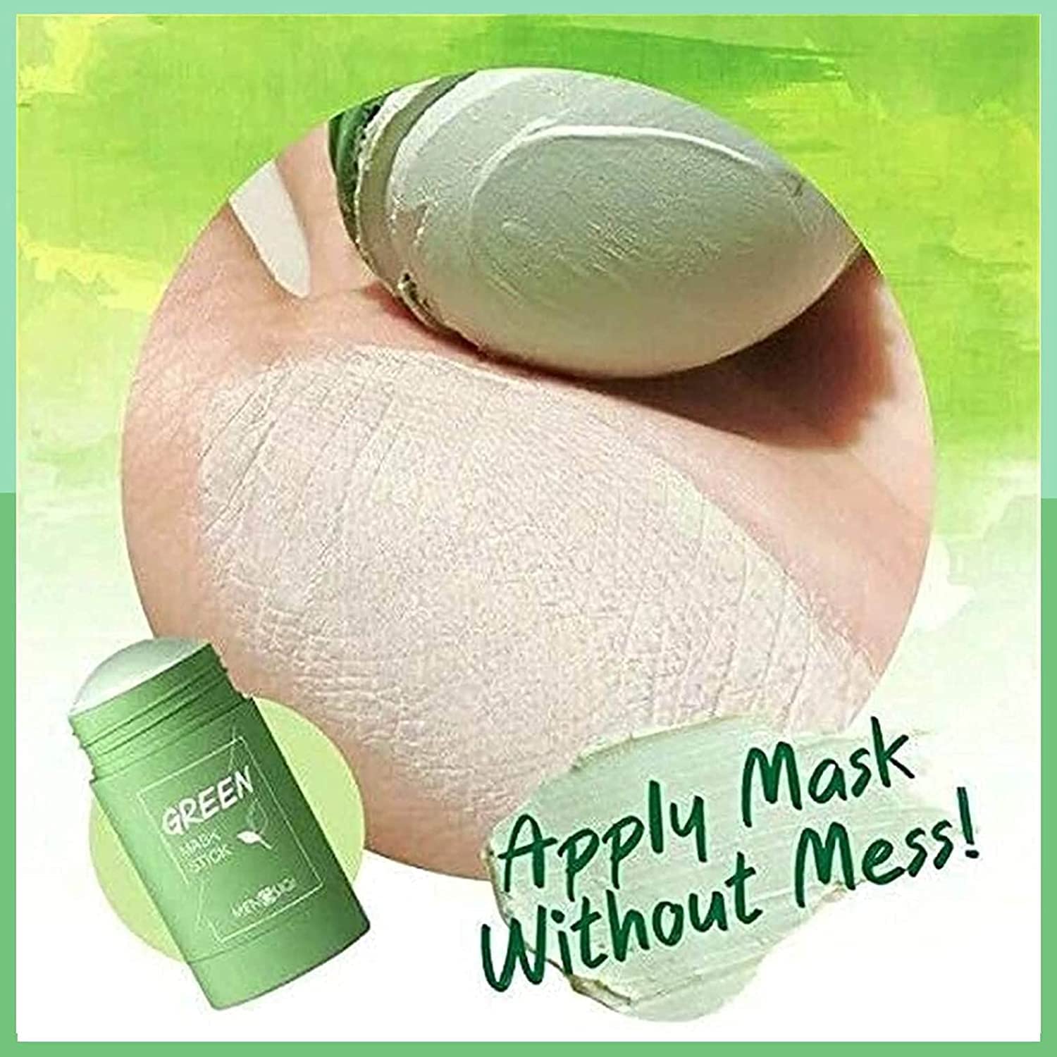 BESTOTTAM Green Tea Cleansing Mask Stick - Deep Pore Cleanser for Blackheads & Whiteheads | Oil Control & Anti-Acne Treatment | Green Tea Face Mask for Men & Women | Perfect for Daily Skincare & Acne-Prone Skin