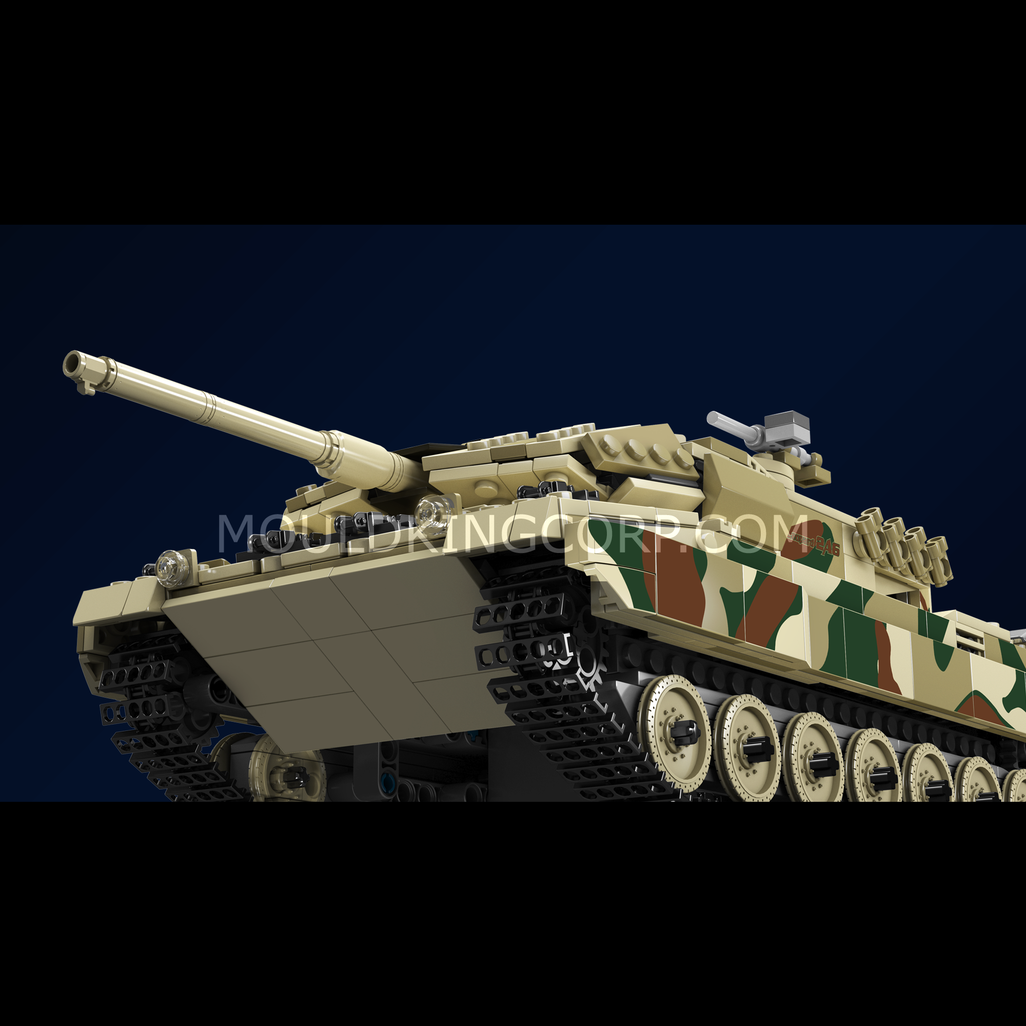Mould King 20020S Remote Control LEGO-Compatible Tank Building Kit - 1100 Piece Military Model Set for Adults & Teens | STEM Toy Gift for Tank Enthusiasts | Battle Simulation & Collectible Display