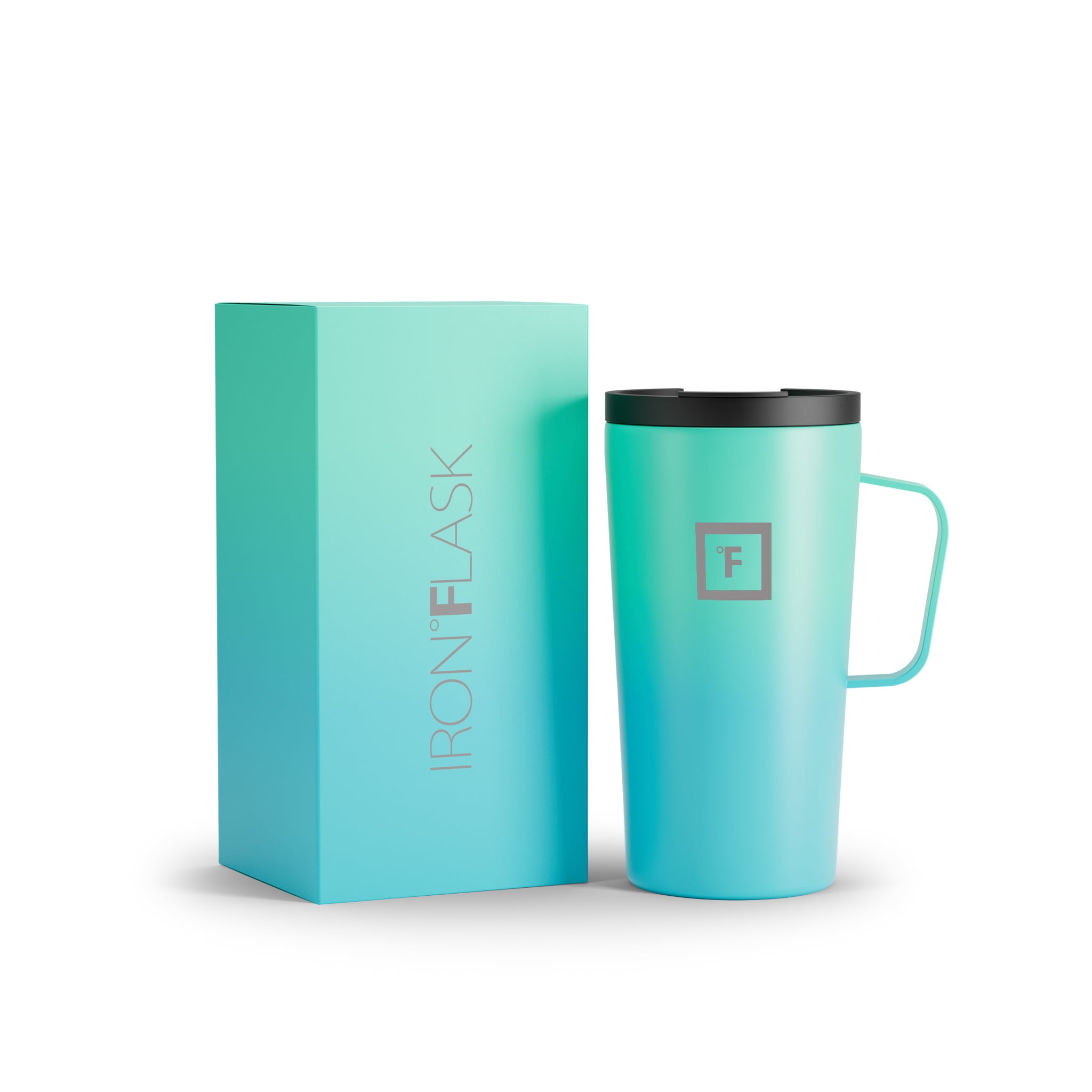 16 Oz Grip Coffee Mug 2.0 - Non-Slip Handle, Durable Ceramic Travel Mug for Hot & Cold Drinks - Perfect for Office, Commute, Camping and Outdoor Activities