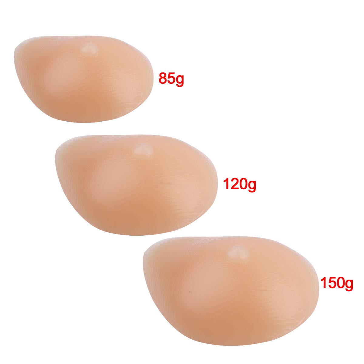 1 Pair Silicone Breast Forms - Soft Waterdrop Prosthesis Enhancer for Crossdressers & Mastectomy - Natural Looking Fake Boobs for Cosplay, Drag Shows & Everyday Wear