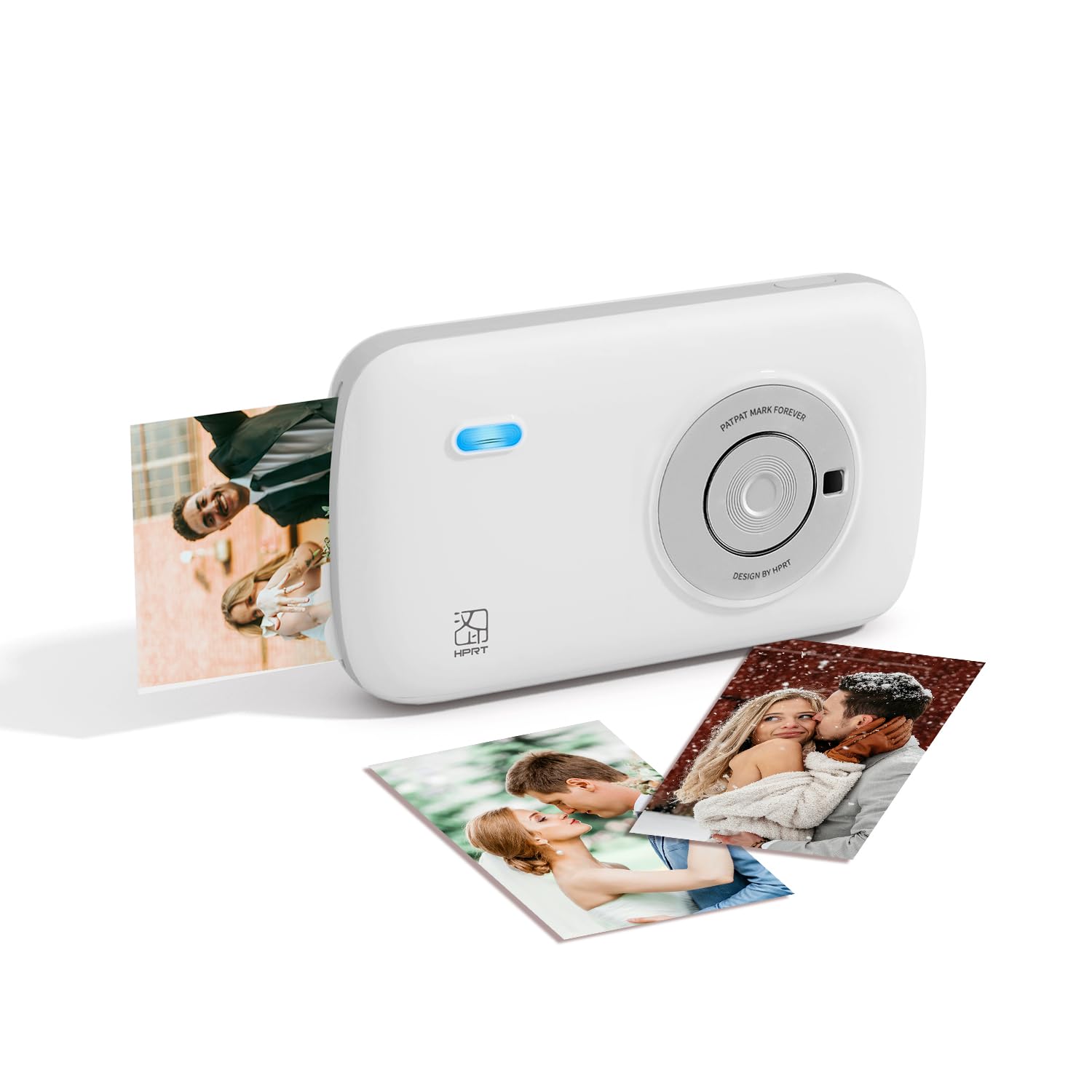 HPRT CP2100 Portable Bluetooth Photo Printer - Wireless Mini Printer for iPhone & Android, 2x3 Instant Color Prints with Dye-Sublimation Tech, Type-C Charging, Includes 10 Starter Sheets (Grey) | Perfect for Travel, Parties, Scrapbooking & Instant Memories