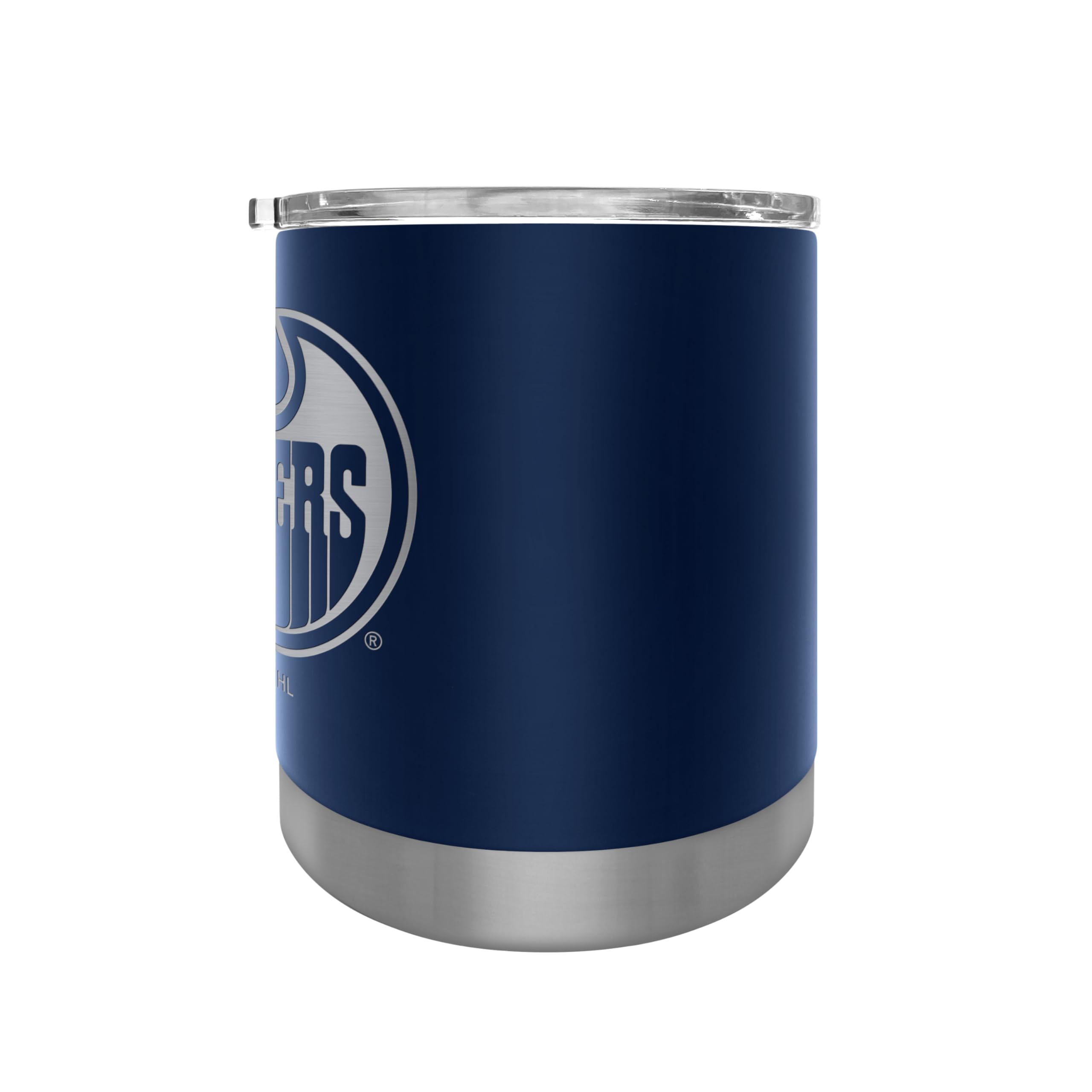 NHL Edmonton Oilers Executive Lowball Tumbler - 12 oz Insulated Stainless Steel Cup with Lid - Perfect for Office, Home & Game Day Drinks