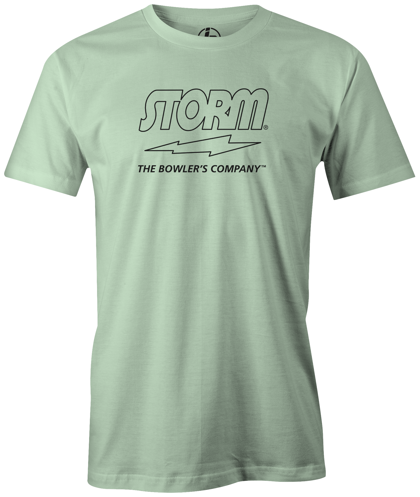 Storm The Bowler's Company Black Outline Bowling Shirt - Men's Performance Jersey for League Play & Casual Wear
