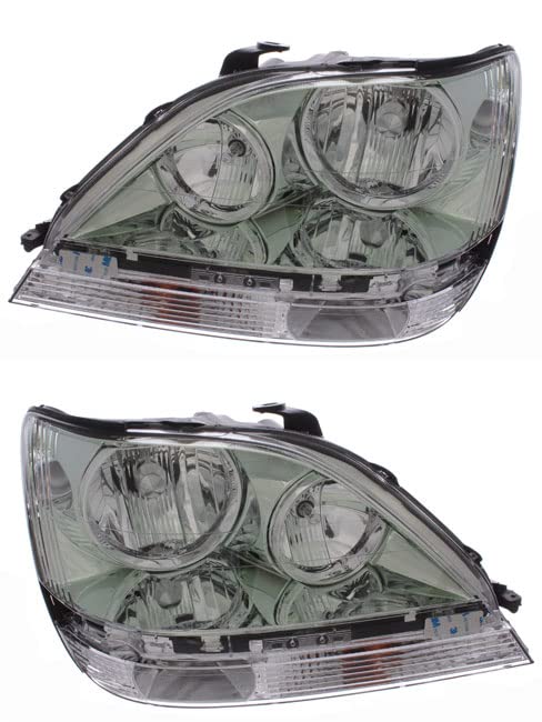 Lexus RX300 Headlight Assembly Replacement for 2001-2003 Models - Driver & Passenger Side Headlamp - Perfect for Night Driving & Foggy Conditions