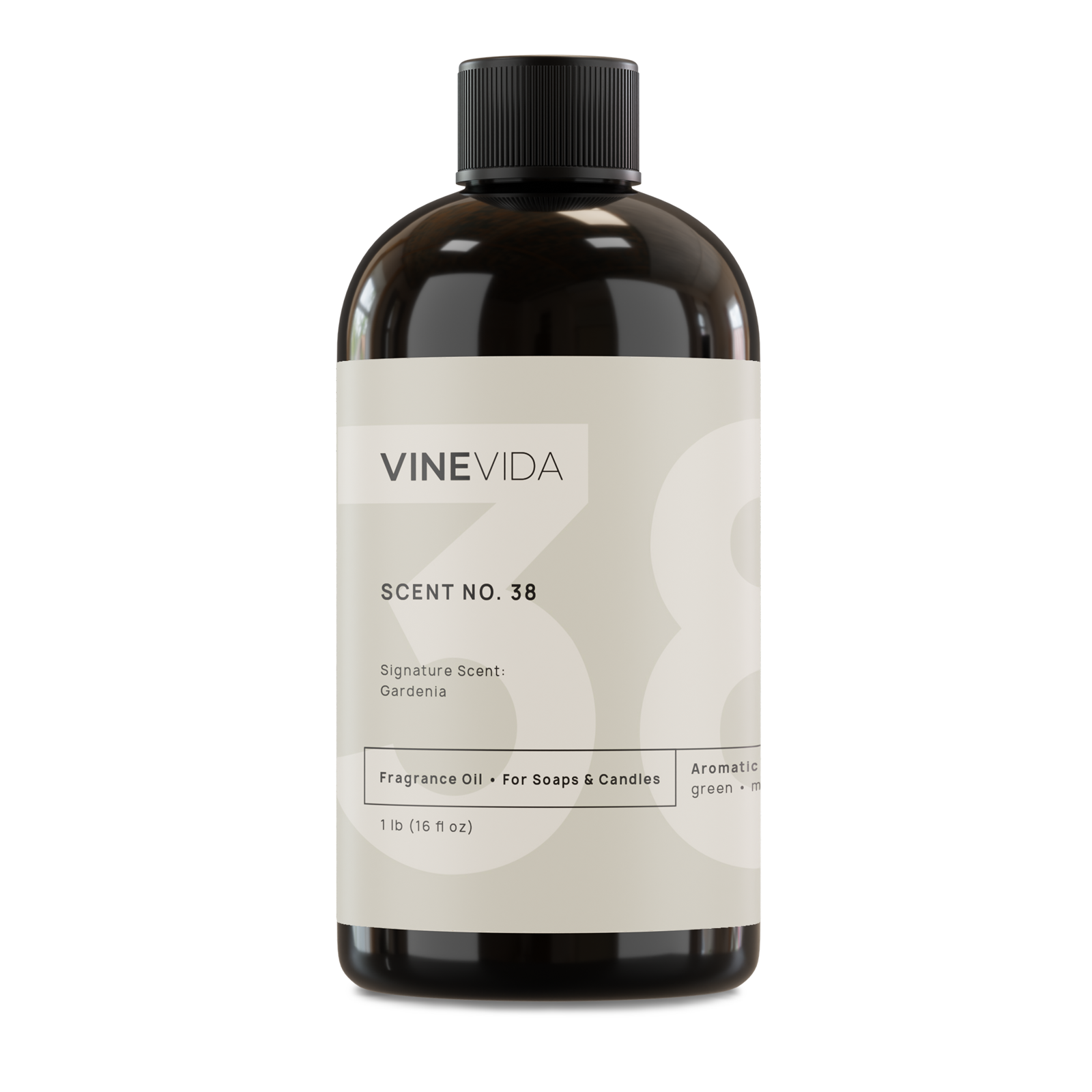 Premium No. 38 Gardenia Fragrance Oil for Handmade Soaps, Candles & Diffusers - Floral Scent for Home Spa, Relaxation & Aromatherapy