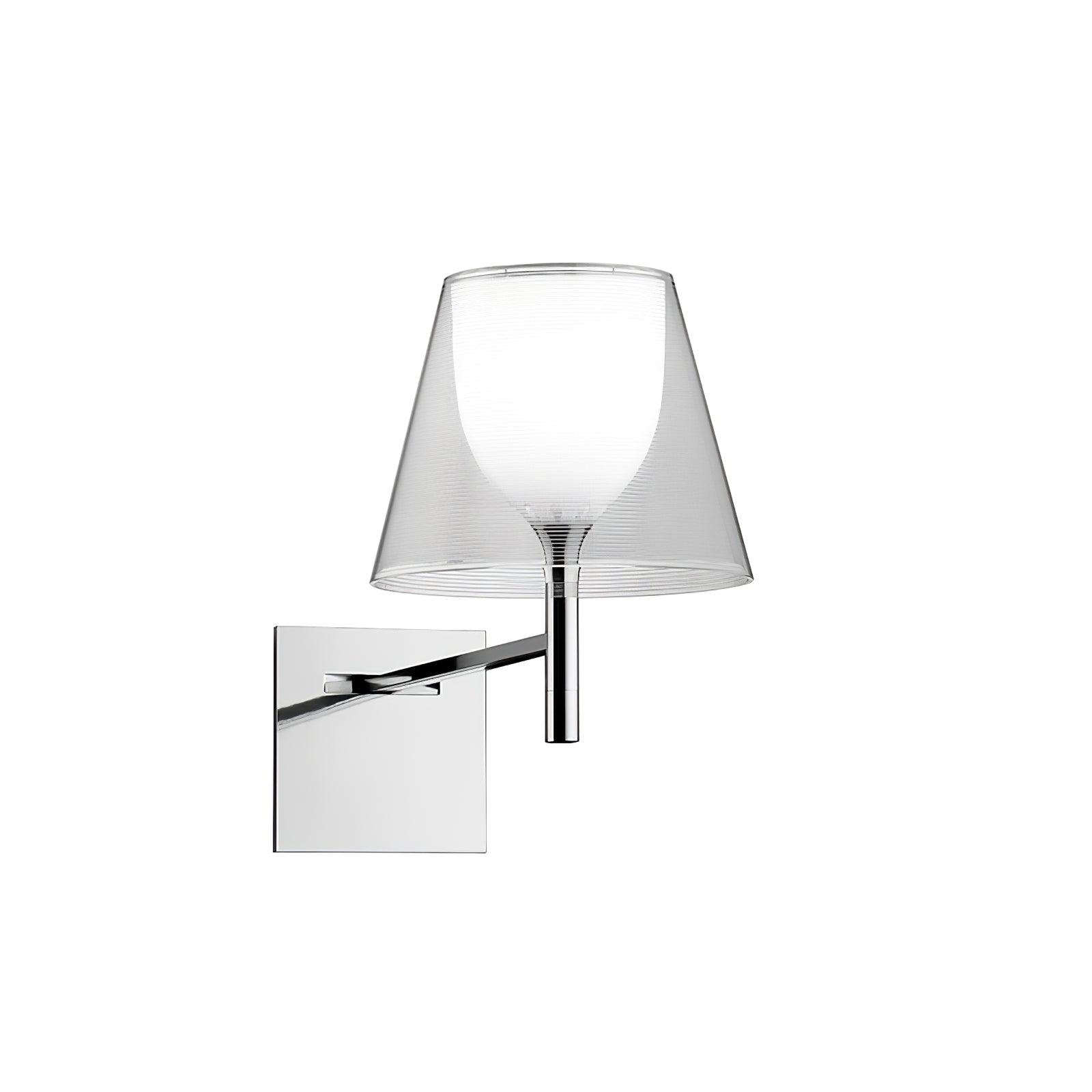 Chrome Prism Wall Lamp - Modern Geometric LED Sconce for Bedroom, Living Room & Hallway Decor - Energy Efficient Ambient Lighting for Home & Office