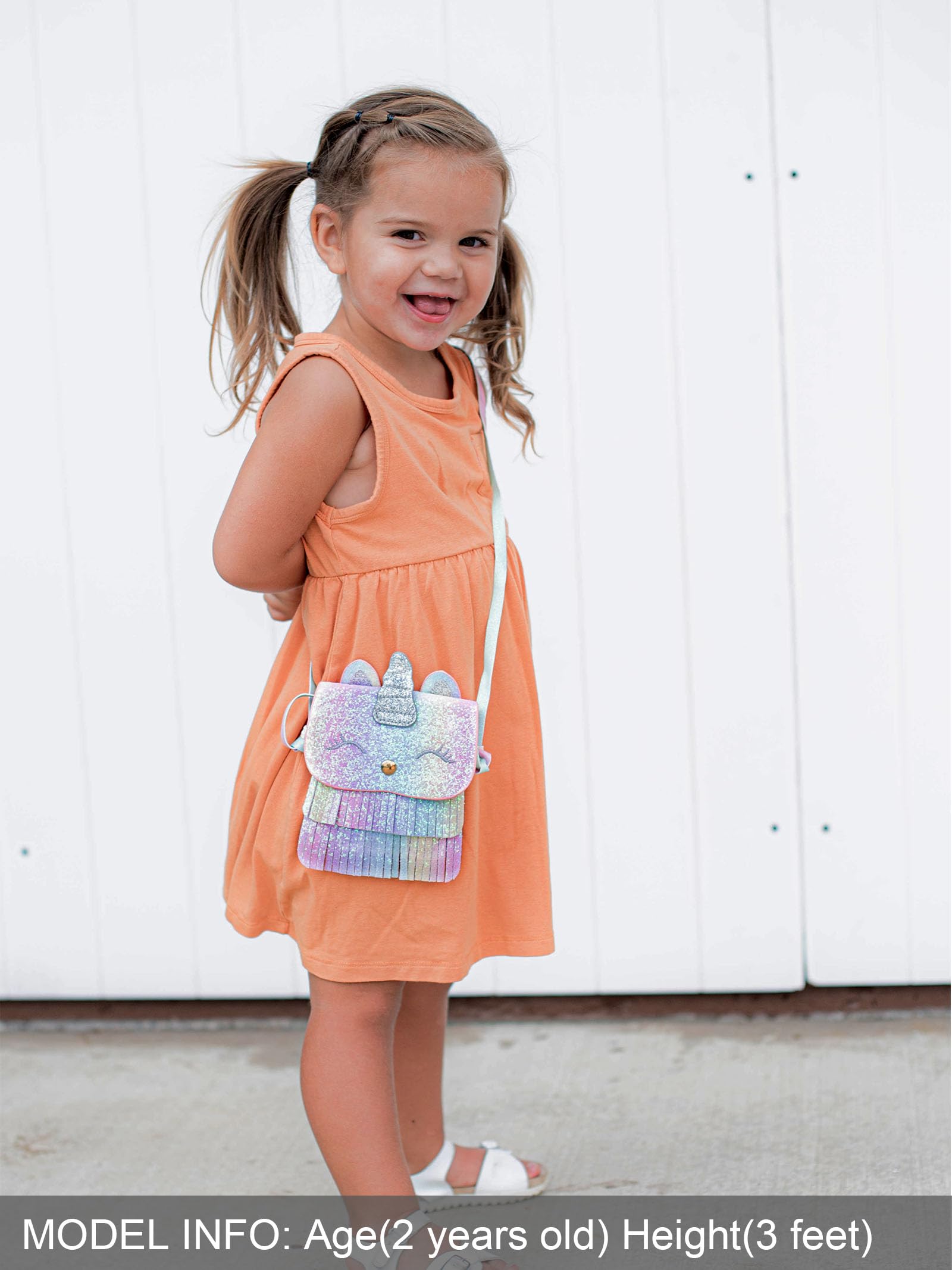 Mibasies Kids Purse for Girls - Cute Unicorn & Cat Crossbody Shoulder Bag with Tassel | Perfect Gift for Toddlers & Little Girls | Birthday, Party, Dress-Up & Everyday Use