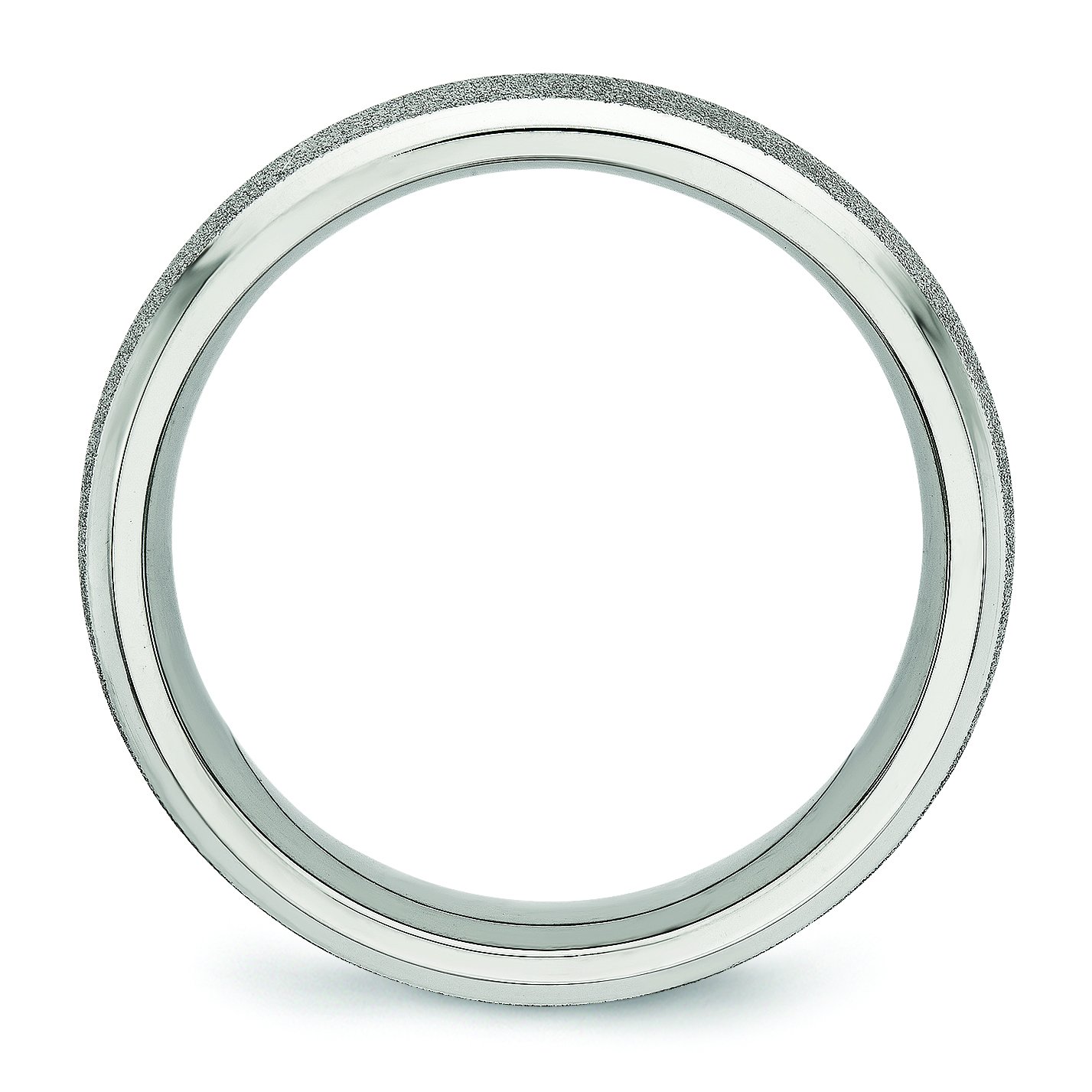 Men's Stainless Steel Polished Laser Cut Wedding Band Ring - Durable & Hypoallergenic for Everyday Wear - Perfect for Weddings, Anniversaries, and Special Occasions