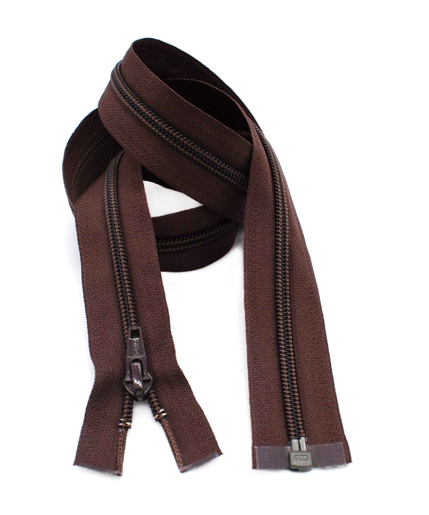 570 Brown 30-Inch Lightweight Jacket Zipper - YKK #5 Nylon Coil Separating Zipper (Pack of 1) for Outerwear, Windbreakers & DIY Sewing Projects
