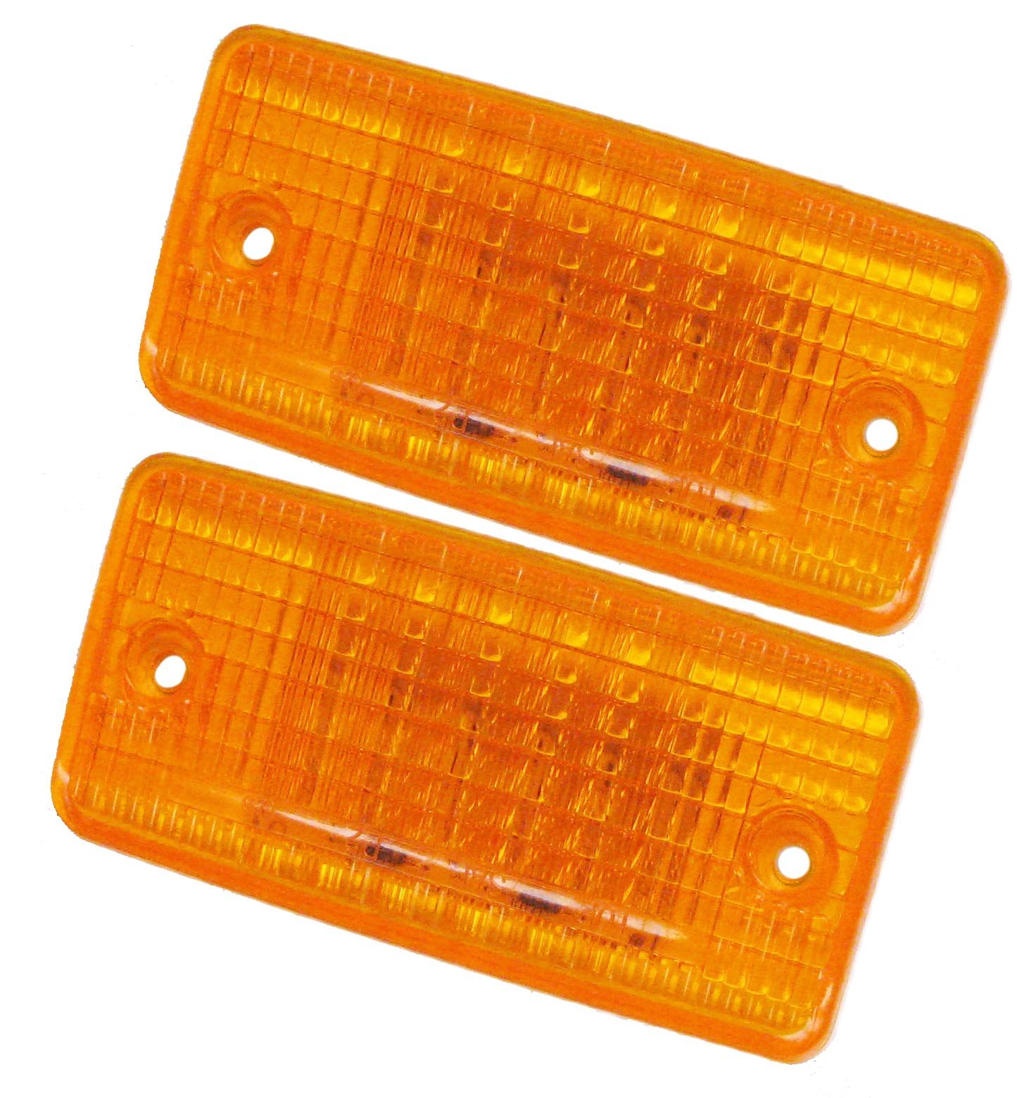 2 Pack Amber LED Cab Marker Clearance Lights - Waterproof Flush Mount Truck Lights for Semi Trailers & RVs - Durable DOT Approved Marker Lights for Night Driving Safety