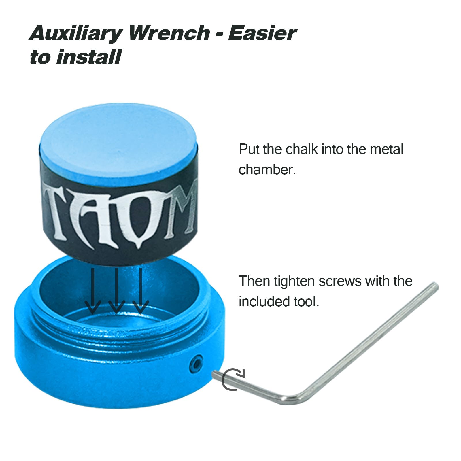 **TAOM Round Magnetic Pool Chalk Holder - Portable Billiard Chalk Cube Case for Cue Tips | Perfect for Pool, Snooker & Billiards Accessories | Compact & Durable Design for Easy Storage & Travel**