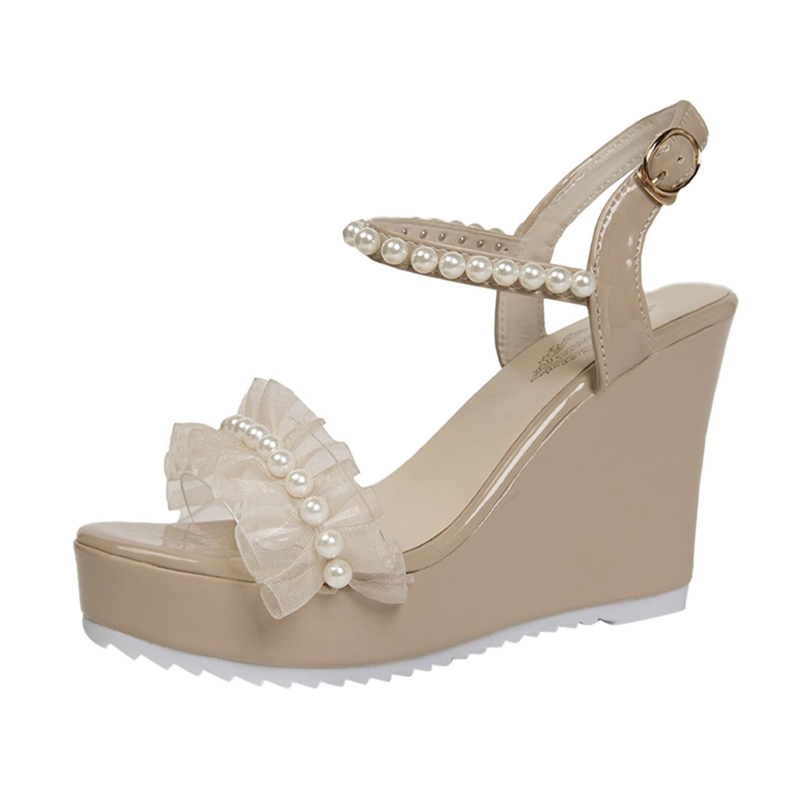 Breathable Casual Wedge Sandals for Women - Comfortable Thick Sole Outdoor Shoes - Size 38 - Perfect for Beach, Walking & Summer Fashion