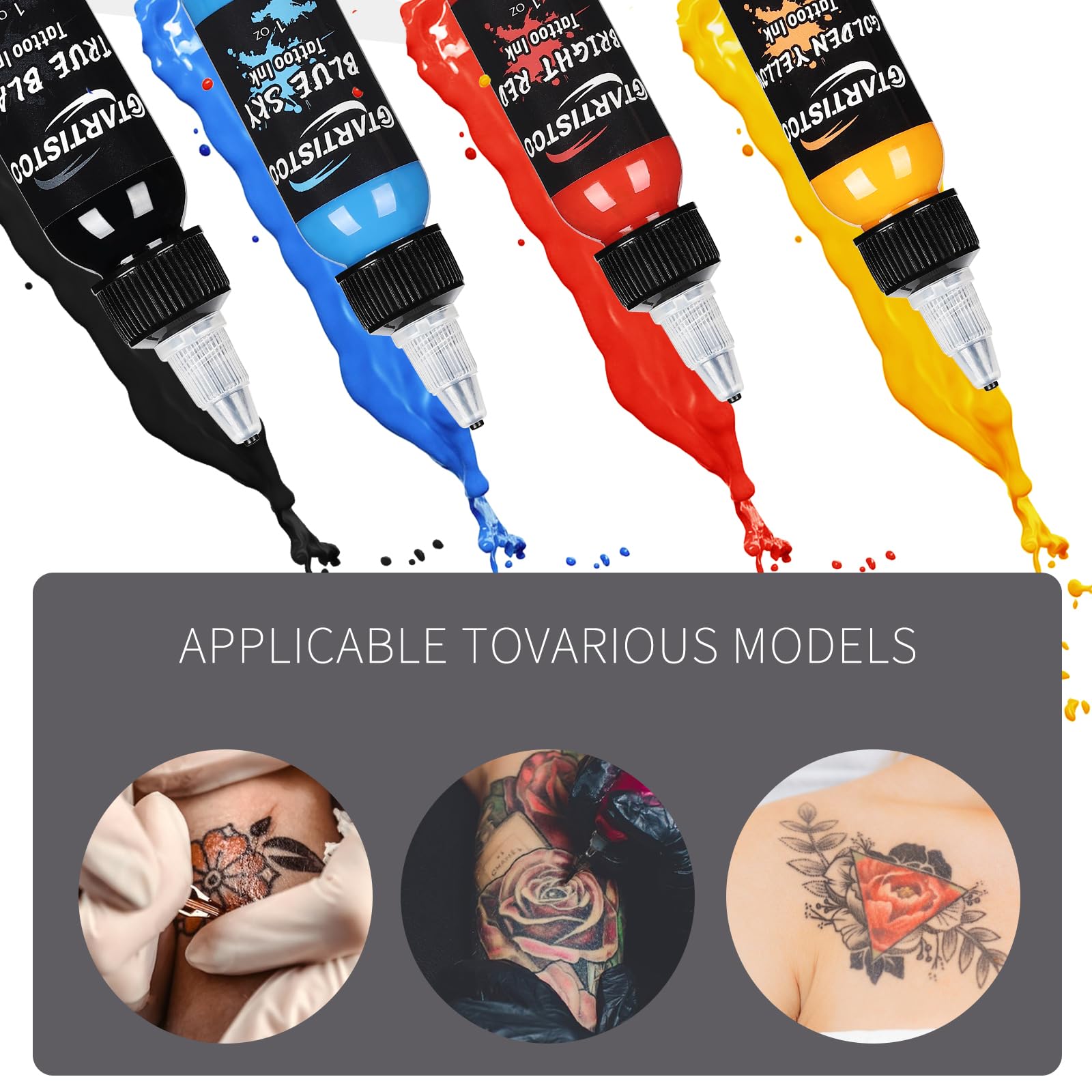 Professional 1OZ (14 Colors 30ml) Vegan-Friendly Pigment Ink Set for Calligraphy, Art & Tattoo Supplies - Perfect for Artists, Crafters & DIY Projects