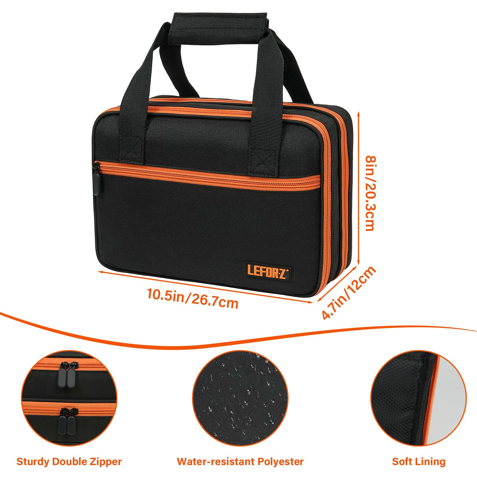 Klein Tools ET310 & RT250 Compatible Carrying Case - Durable Storage Organizer for AC Circuit Breaker Finder, GFCI Outlet Tester, Digital Multimeter & Clamp Meter - Perfect for Electricians & DIY Electrical Projects