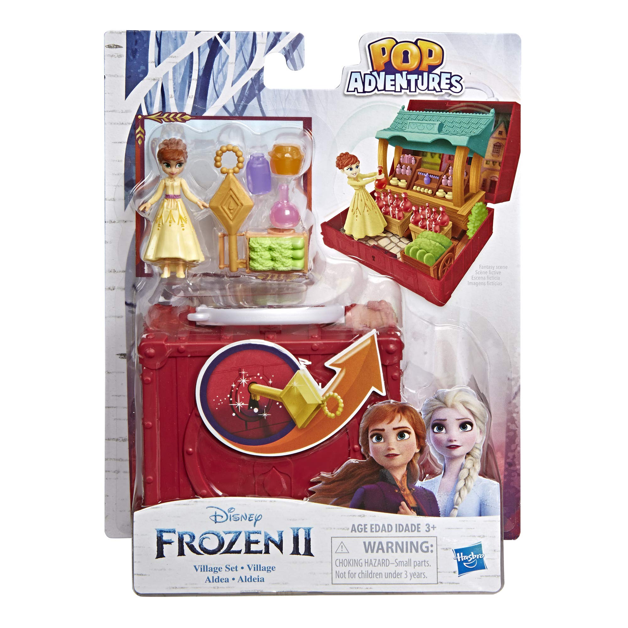 Disney Frozen 2 Pop Adventures Village Playset with Anna Doll - Portable Pop-Up Toy for Kids Ages 3+ | Birthday Gift, Pretend Play, Disney Movie Collection
