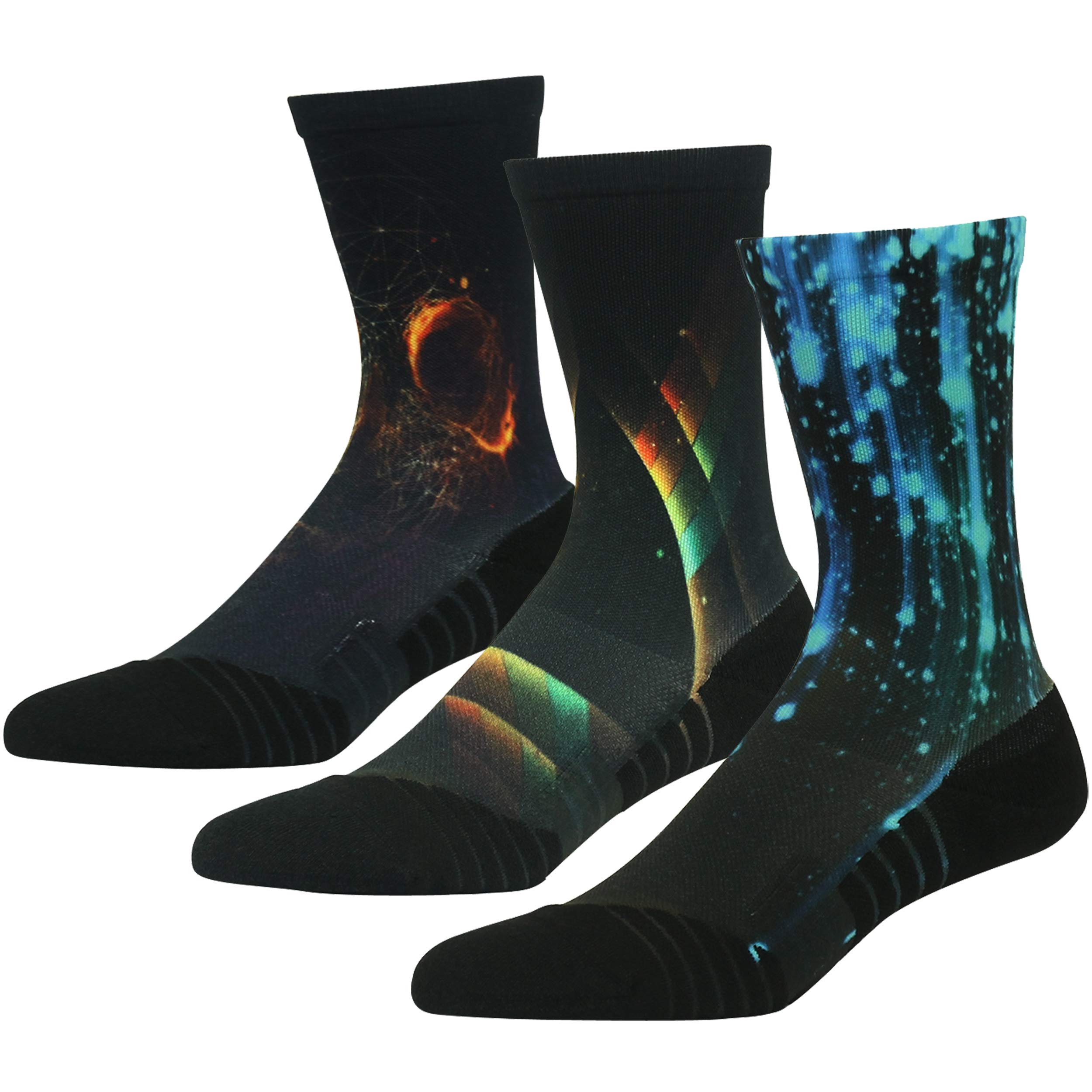 HUSO Performance Sports Crew Socks for Men & Women - Breathable Moisture-Wicking Athletic Socks for Cycling, Basketball, Running (3/4/7 Pairs) - Ideal for Gym Workouts & Outdoor Sports Activities