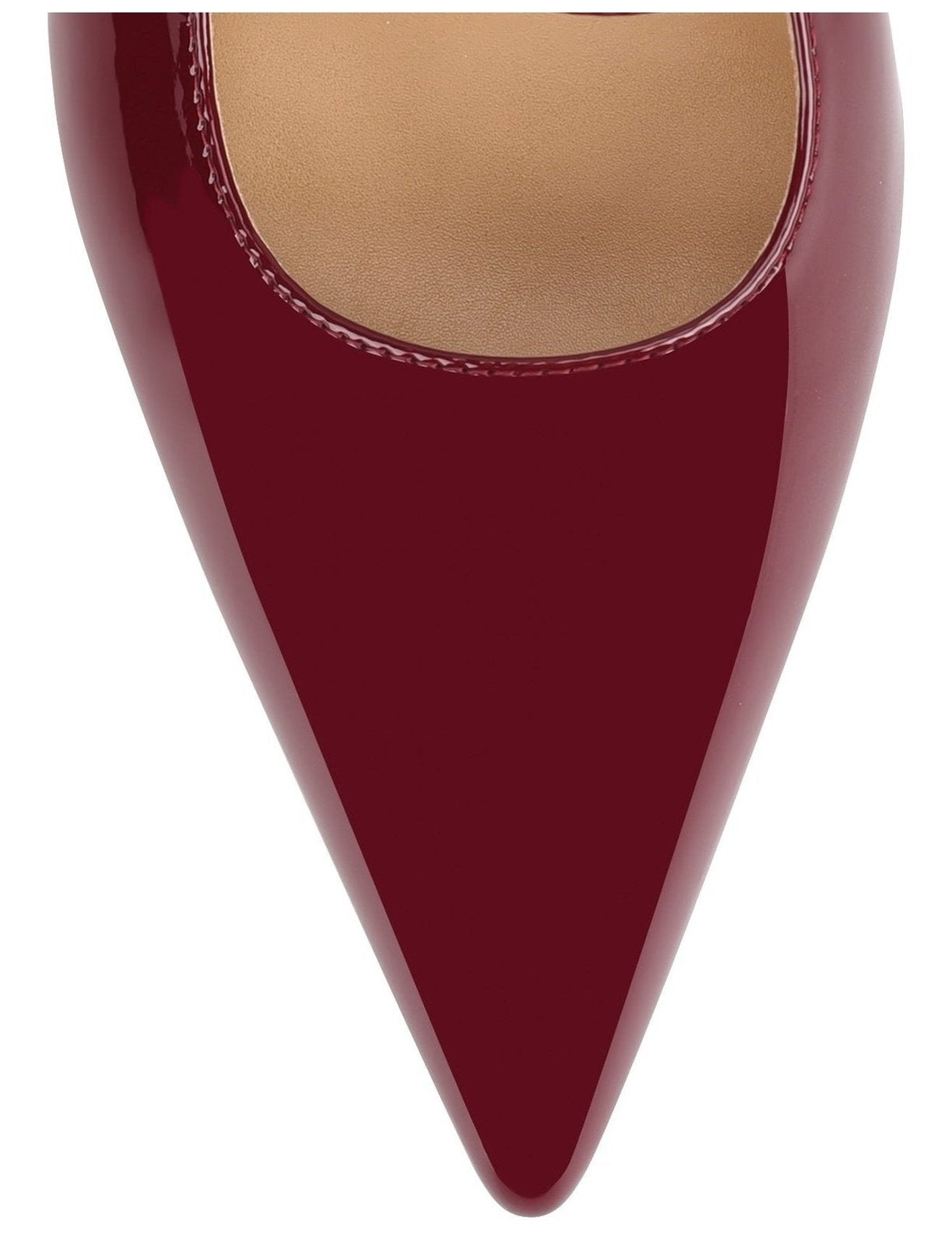 York Women's Slingback Heels - Wine Red Patent Leather Pumps for Work, Party & Special Occasions
