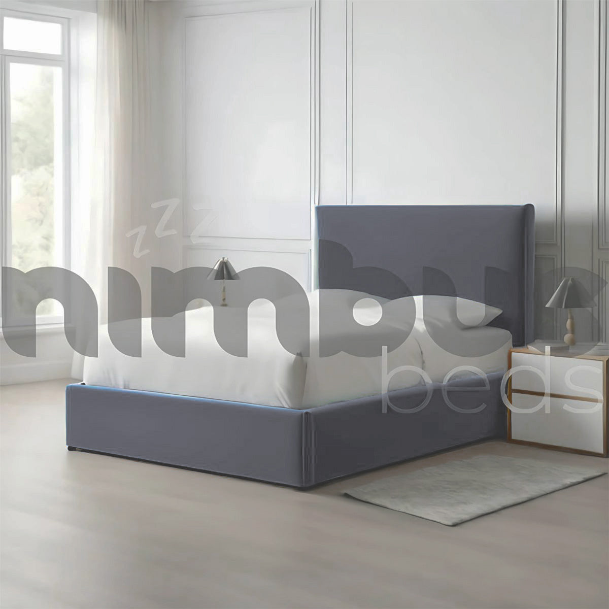 Queen Size One Panel Bed Frame - Sturdy Metal Platform Bed with Easy Assembly, No Box Spring Needed - Perfect for Modern Bedrooms, Guest Rooms & Small Spaces