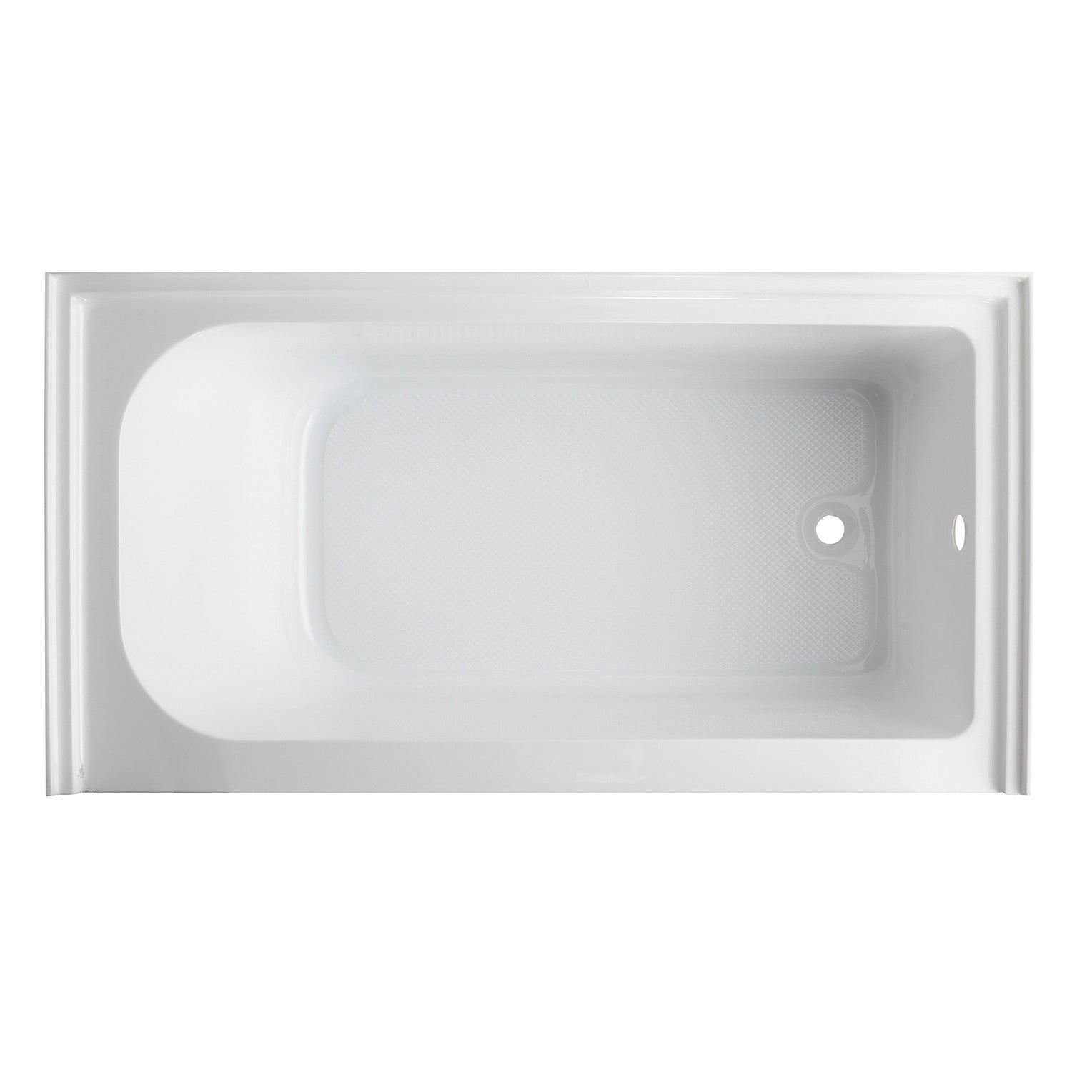 Aqua Eden VTAP6032R21A 60 Inch Acrylic Rectangular 3-Wall Alcove Bathtub with Anti-Skid Surface & Right Hand Drain - Glossy White - Perfect for Modern Bathrooms & Spa-Like Relaxation