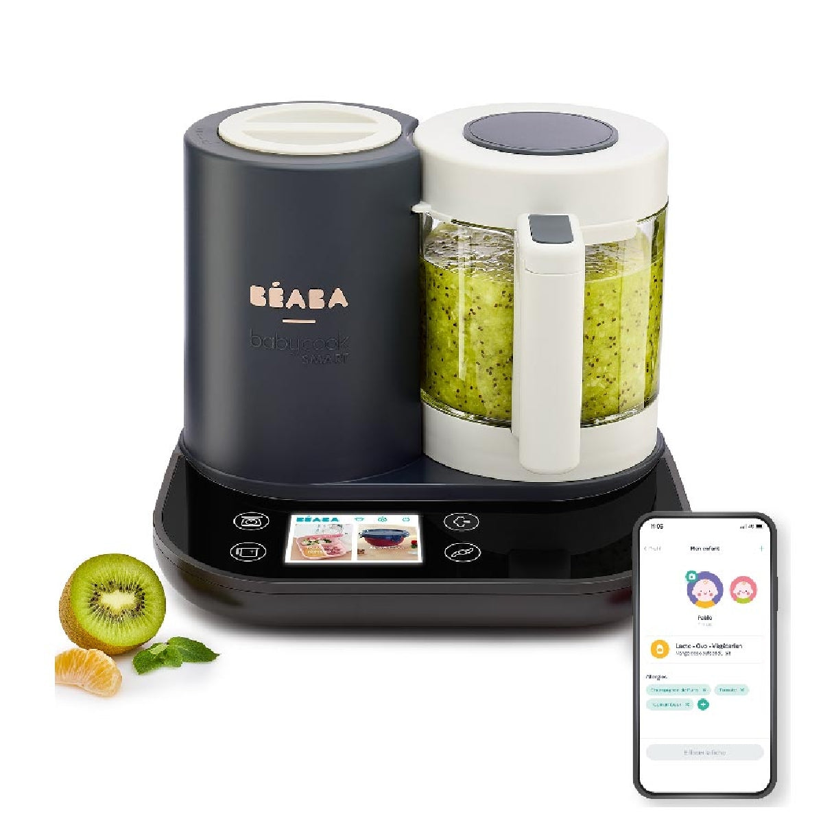 Beaba Babycook SMART Baby Food Maker - 4-in-1 Steamer, Blender, Warmer & Defroster for Homemade Purees - Perfect for Infants & Toddlers (Ideal for Making Healthy Baby Food at Home)
