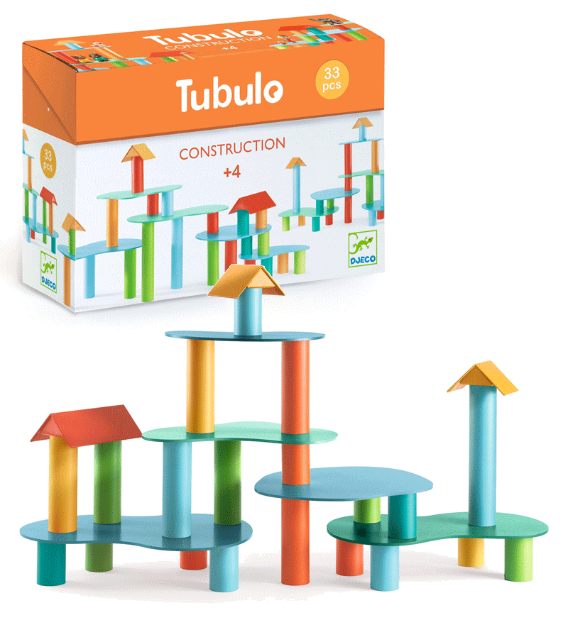 Djeco Tublo Construction Set - Creative Building Blocks for Kids | STEM Learning Toy for Toddlers & Preschoolers | Perfect for Indoor Play & Educational Activities