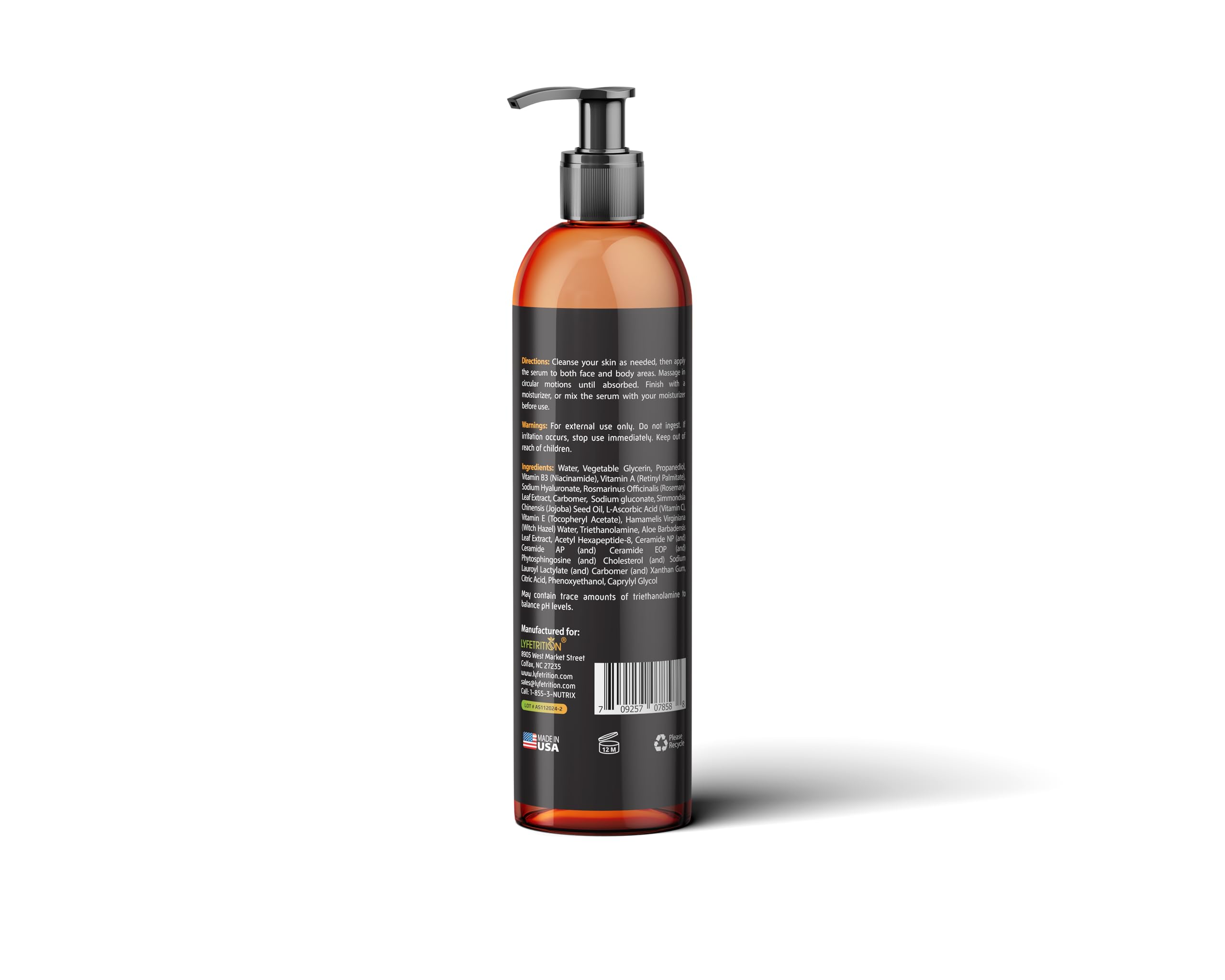 Lyfetrition Ultra Youth Serum - 12 oz Anti-Wrinkle Face Serum with Hyaluronic Acid | Wrinkle Reducing Formula for Flawless Skin | Boosts Collagen Production | Perfect for Daily Skincare Routine & Nighttime Anti-Aging Treatment