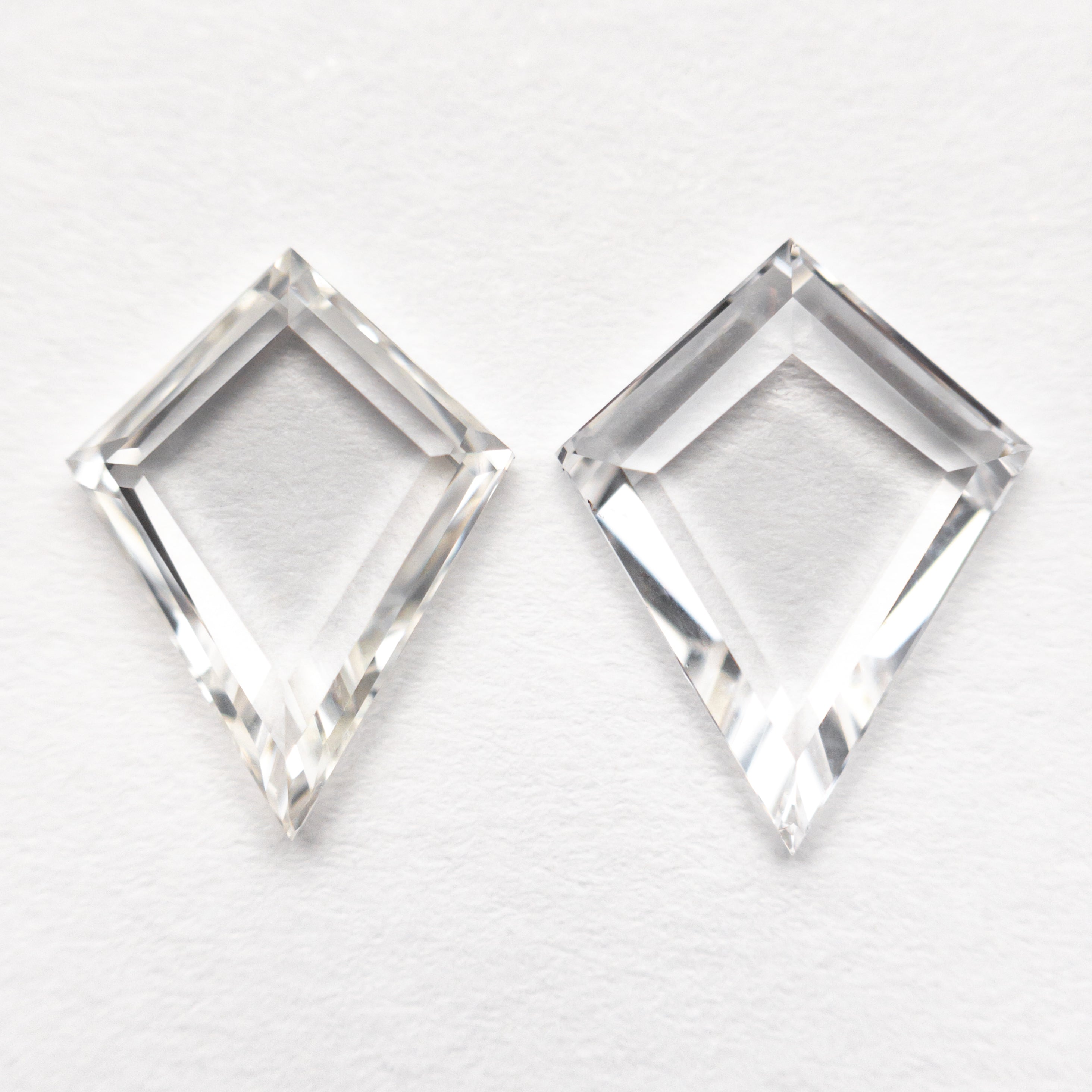1.80cttw 2pc Kite Portrait Cut Diamond Pair - 9.73x7.33x1.82mm & 10.15x7.82x1.58mm VVS/VS D-H Color - Perfect for Engagement Rings & Anniversary Jewelry