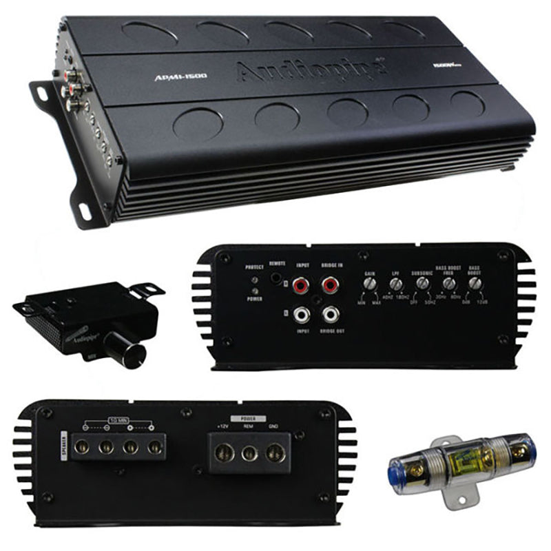 Audiopipe APMI1500 1500W Monoblock Car Amplifier - High Power Bass Boost for Car Audio System | Perfect for Subwoofers & Sound Upgrades in Trucks, SUVs & Vehicles
