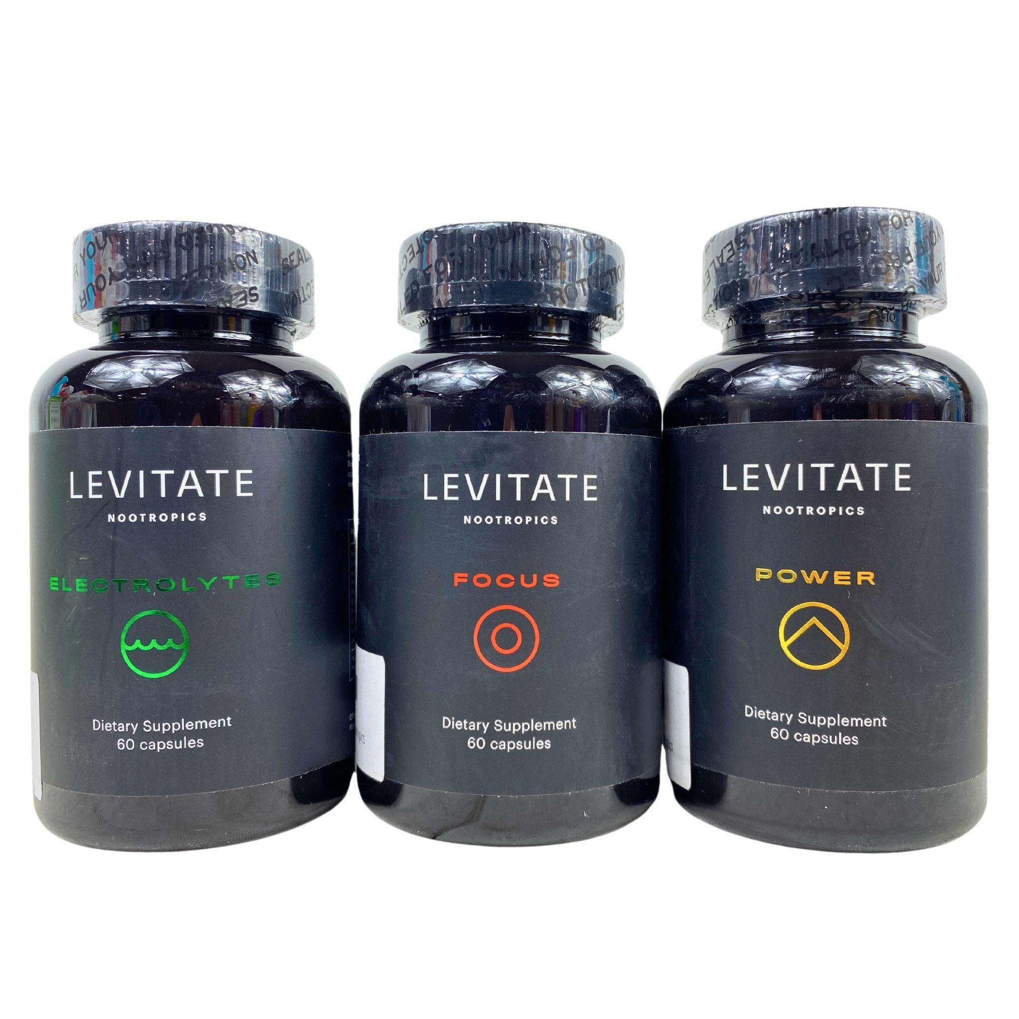 Levitate Nootropics Brain Booster Supplement - 60 Vegan Capsules (Pack of 48) for Focus, Memory & Cognitive Performance - Perfect for Students, Professionals & Gamers