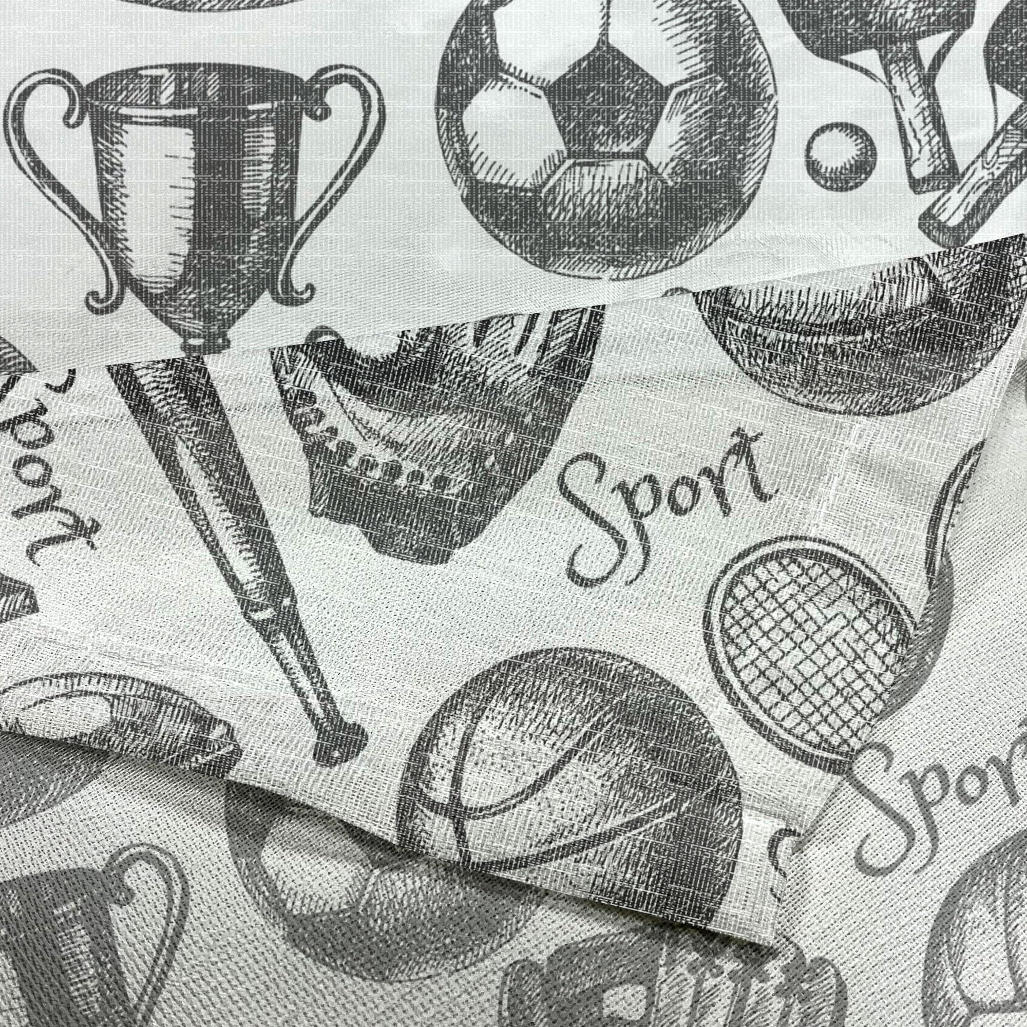 Ambesonne Sport Tulle Curtains with Rod Pocket - Monochrome Baseball Glove & Ping Pong Ball Design - Sheer Drapes for Living Room, Bedroom, Wedding Party - 2 Panels (108