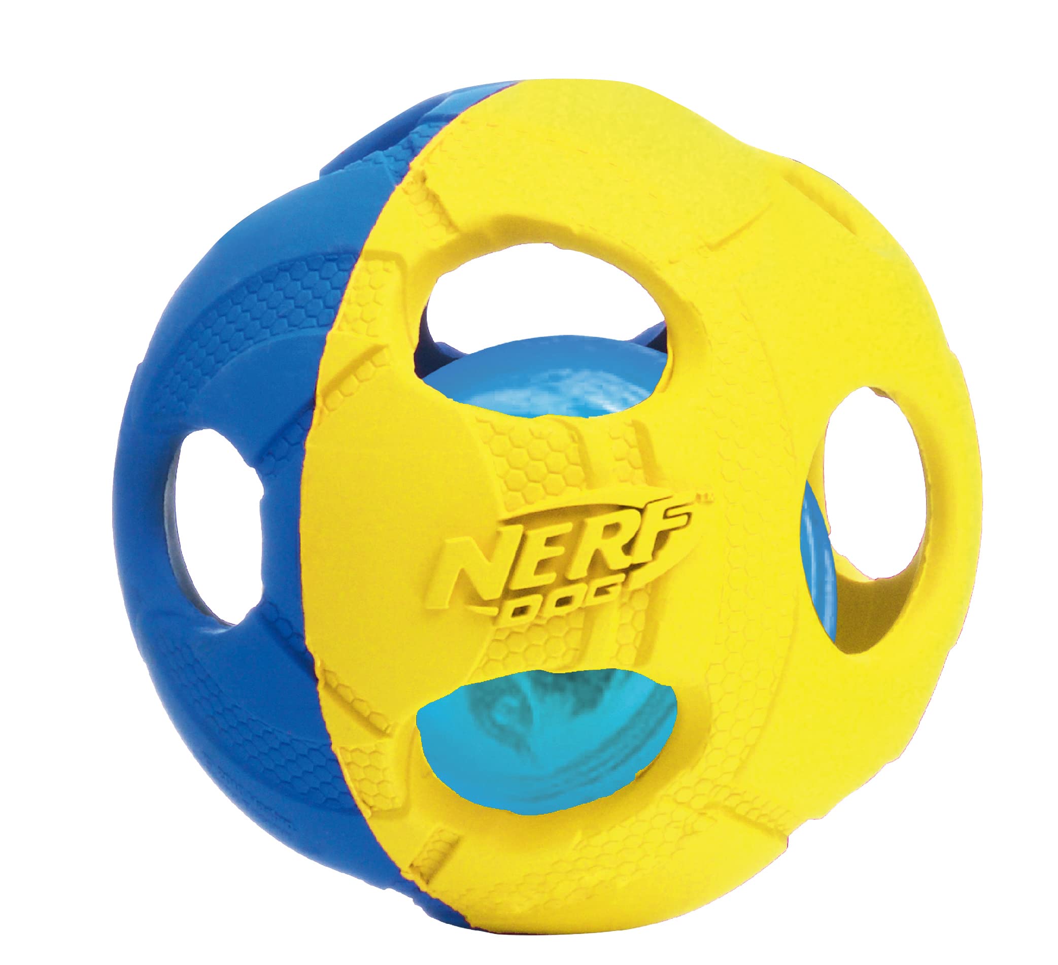 Nerf Dog LED Light Up Fetch Toy for Dogs - Glow in the Dark Interactive Play for Nighttime Outdoor Fun