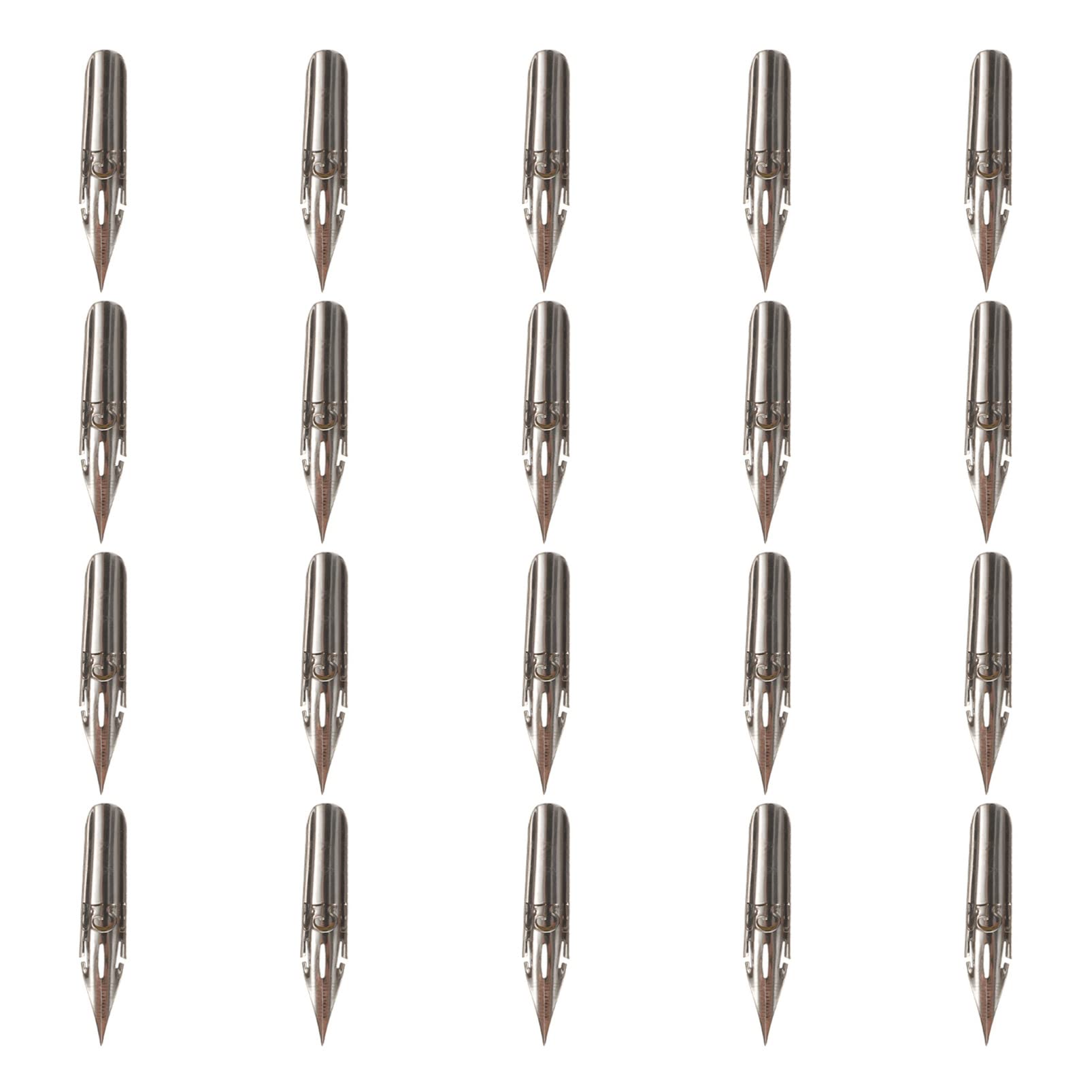 Premium Stainless Steel Fountain Pen Nibs - 40pcs Calligraphy Dip Pen Set with Fude Nib for Artistic Writing, Sketching & Glamping Accessories - Ideal for Journaling, Lettering & Outdoor Creative Activities