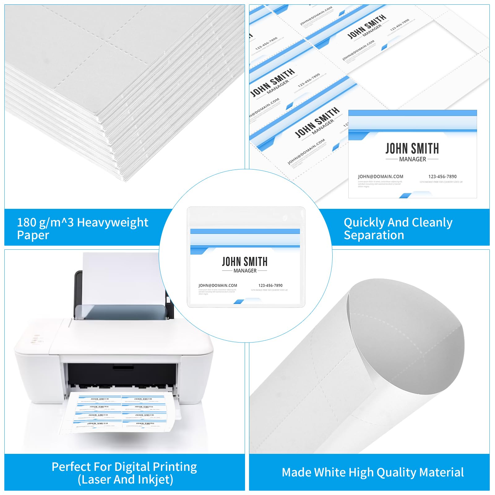 1600 Pieces Printable Name Badge Inserts 2.25